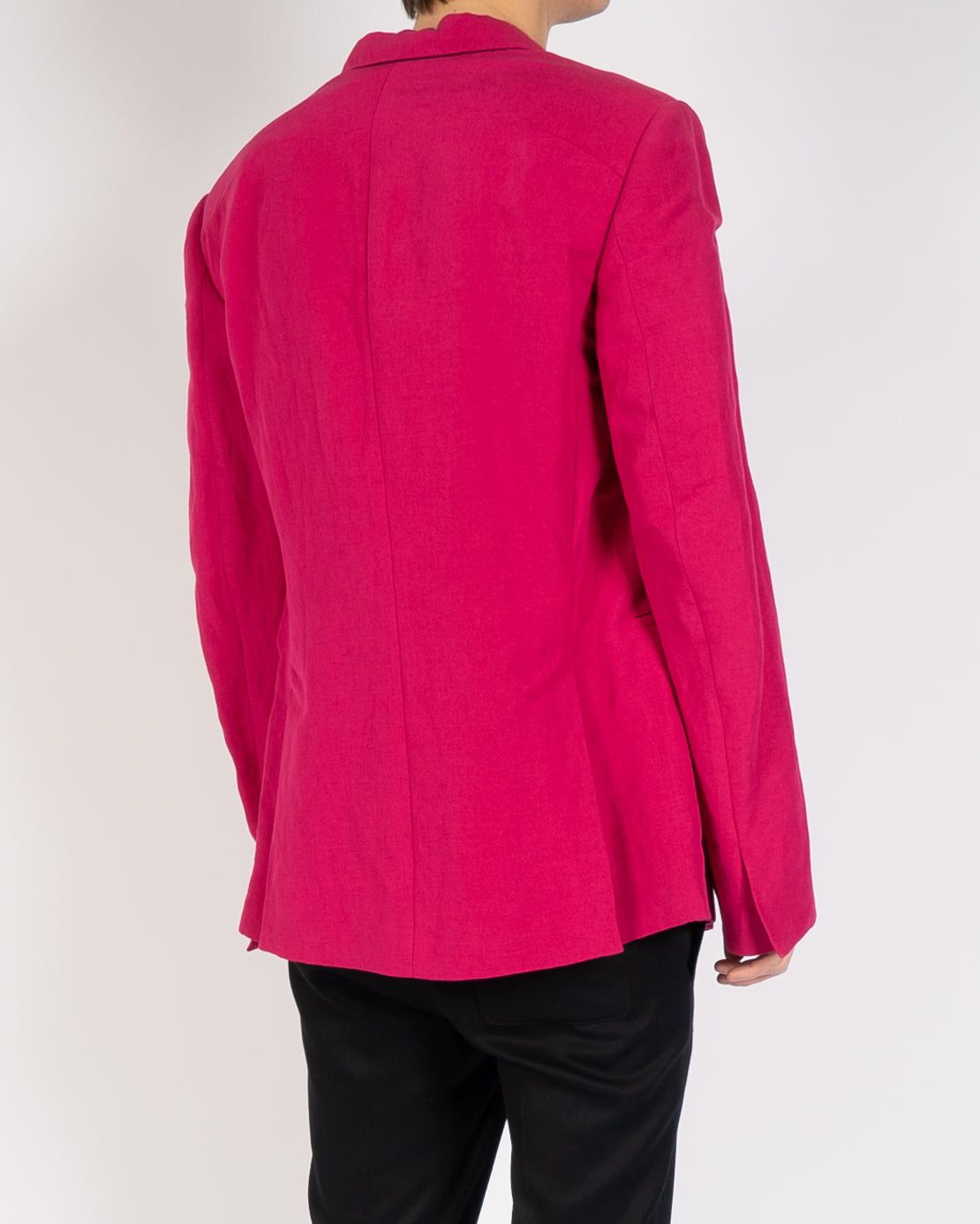 Haider Ackermann SS20 Pink Double Breasted Wool Blazer Size 48L - 3 Thumbnail