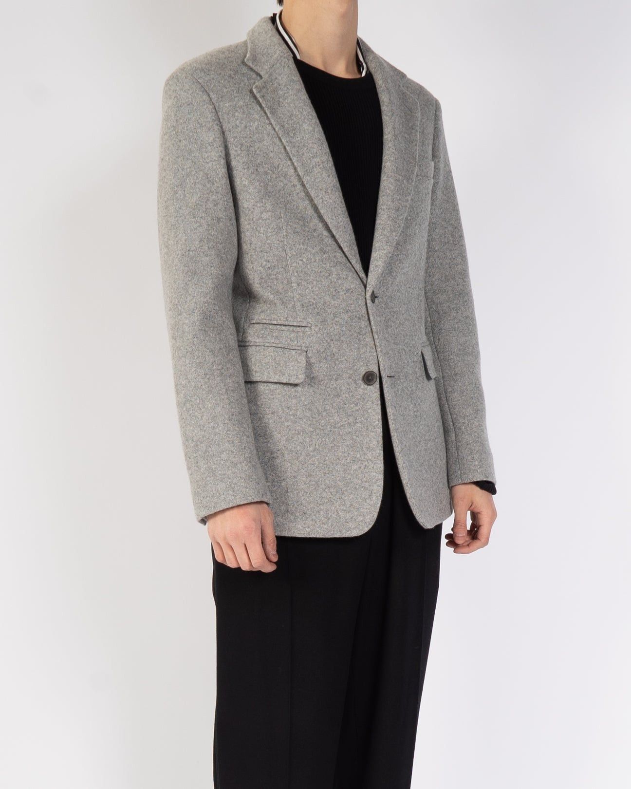 Haider Ackermann FW20 Grey Classic Knit Wool Blazer Size US S / EU 44-46 / 1 - 2 Thumbnail