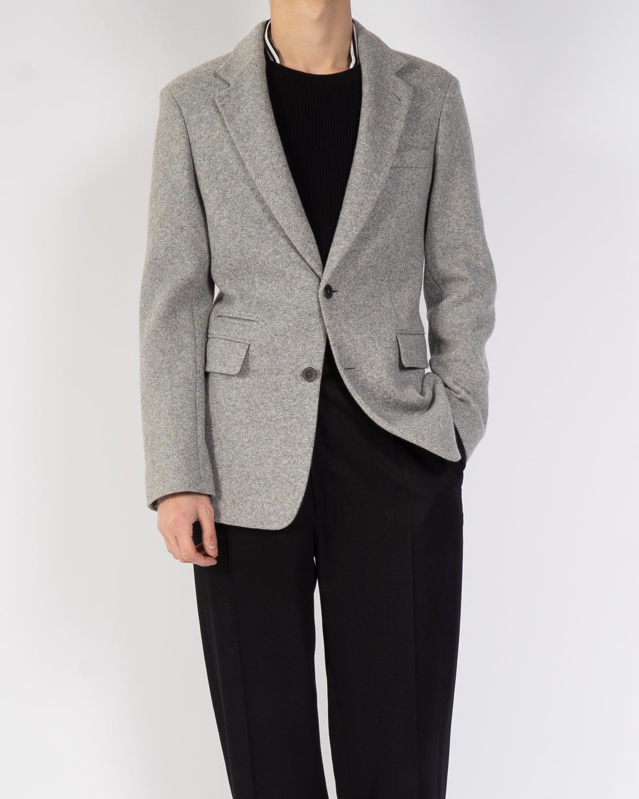Haider Ackermann FW20 Grey Classic Knit Wool Blazer Size US S / EU 44-46 / 1 - 3 Thumbnail