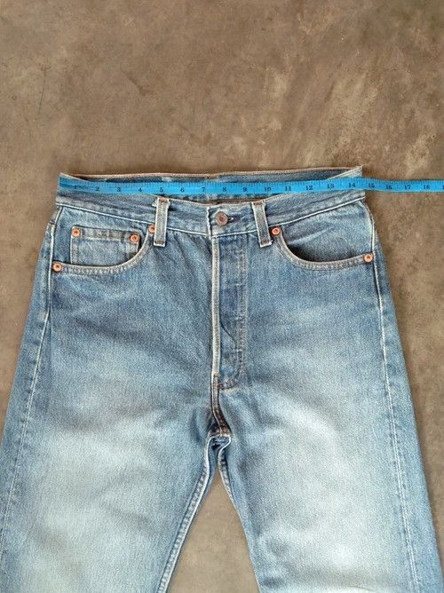 Levi's 90s Vintage Levi's 501 Made In USA Blue Washed Jeans 29x33 Size US 29 - 7 Thumbnail