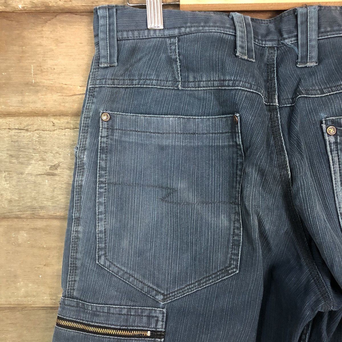 Japanese Brand DLL Dogman Blue utility Cargo Multipocket Pants #1571 Size US 31 - 13 Thumbnail