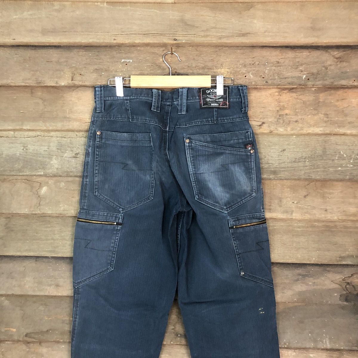 Japanese Brand DLL Dogman Blue utility Cargo Multipocket Pants #1571 Size US 31 - 11 Thumbnail
