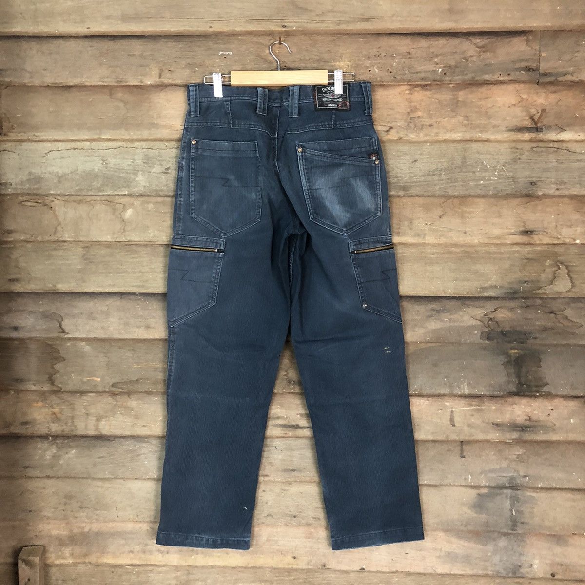 Japanese Brand DLL Dogman Blue utility Cargo Multipocket Pants #1571 Size US 31 - 10 Thumbnail