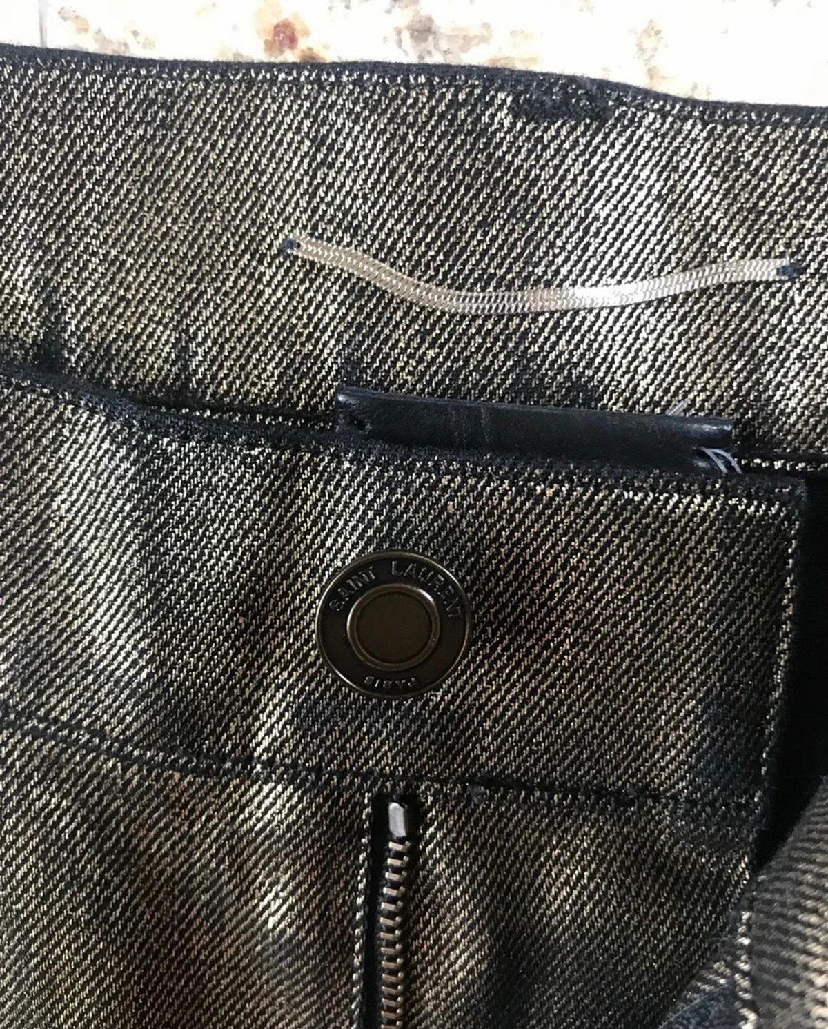 Saint Laurent Paris o1rshd1 /dup/ Q:2 / FITS 31 / D02 Gold Denim Size US 31 - 5 Thumbnail