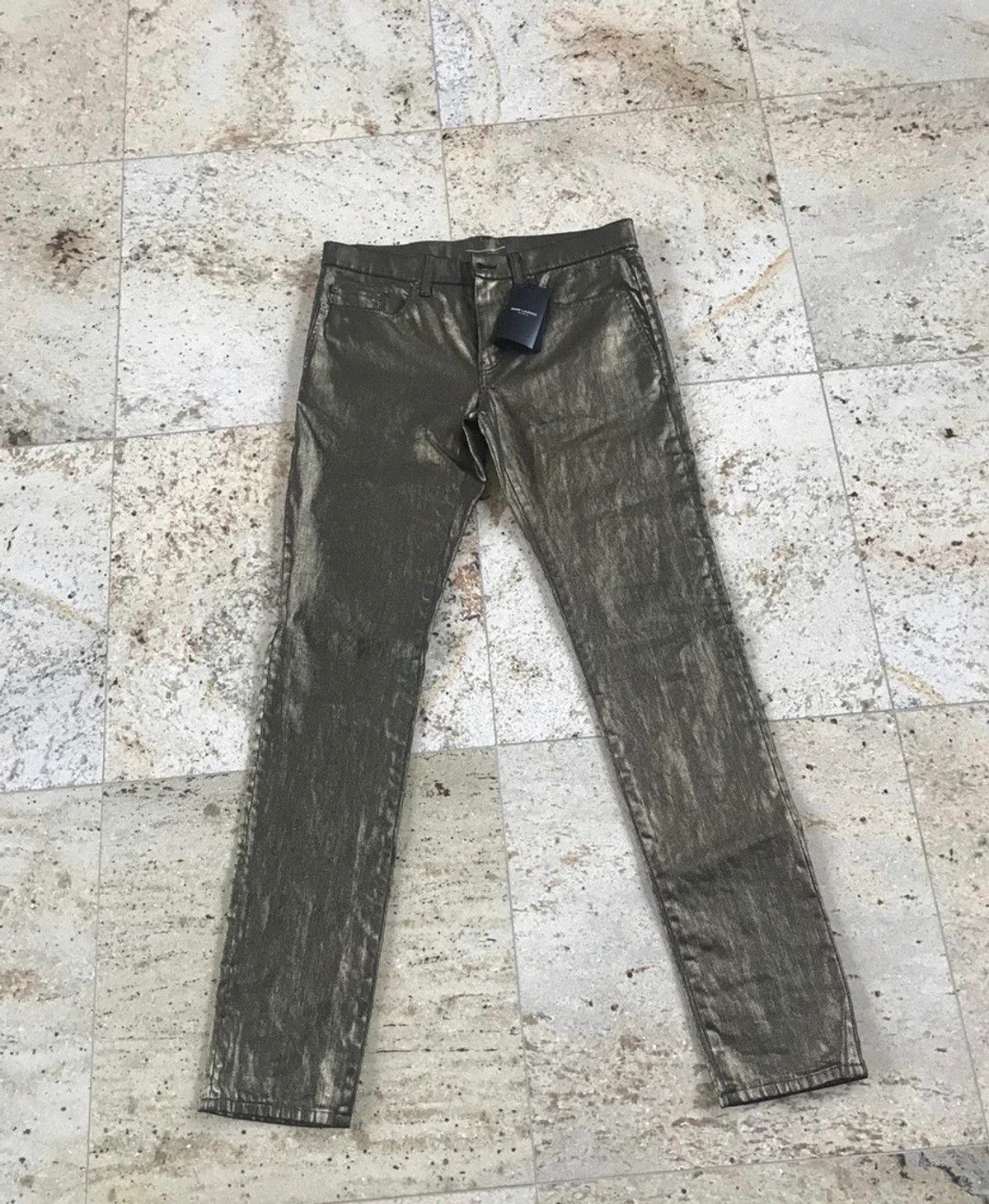 image of Saint Laurent Paris D02 Gold Denim, Men's (Size 31)