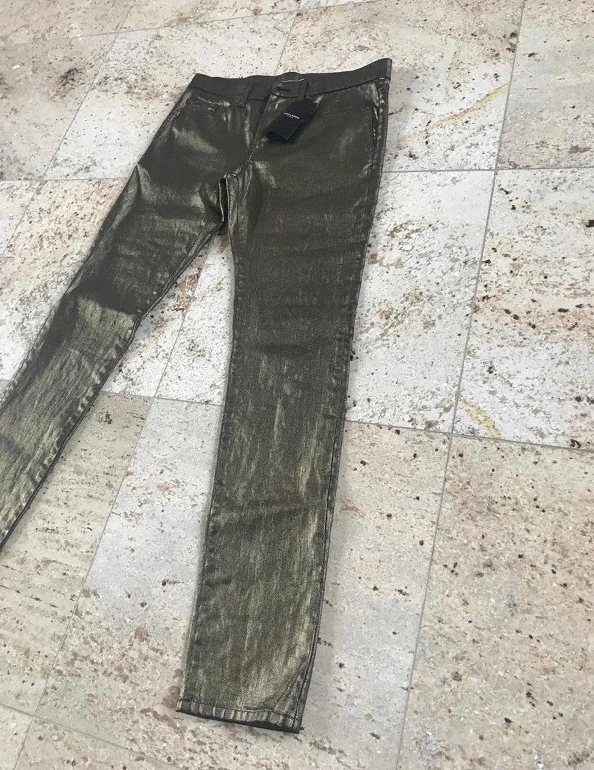 Saint Laurent Paris o1rshd1 /dup/ Q:2 / FITS 31 / D02 Gold Denim Size US 31 - 7 Thumbnail