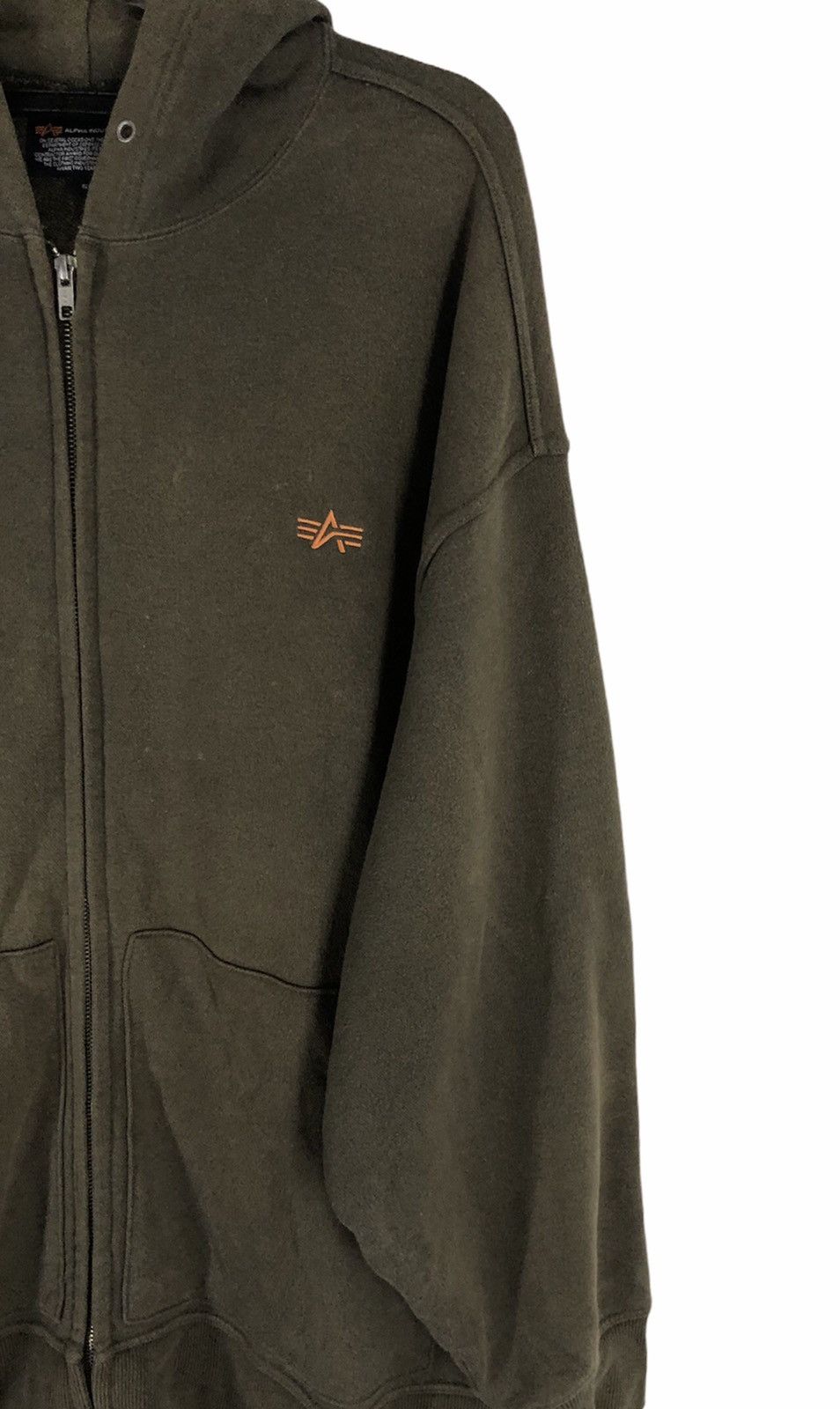 Alpha Industries × Vintage Rate Vintage Hoodie ALPHA INDUSTRIES Green Size US XXL / EU 58 / 5 - 3 Thumbnail
