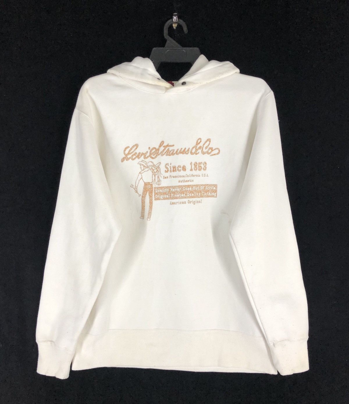 Levi's × Vintage Vintage Levi’s Big Logo Sweatshirt Hoodie Size US L / EU 52-54 / 3 - 1 Thumbnail