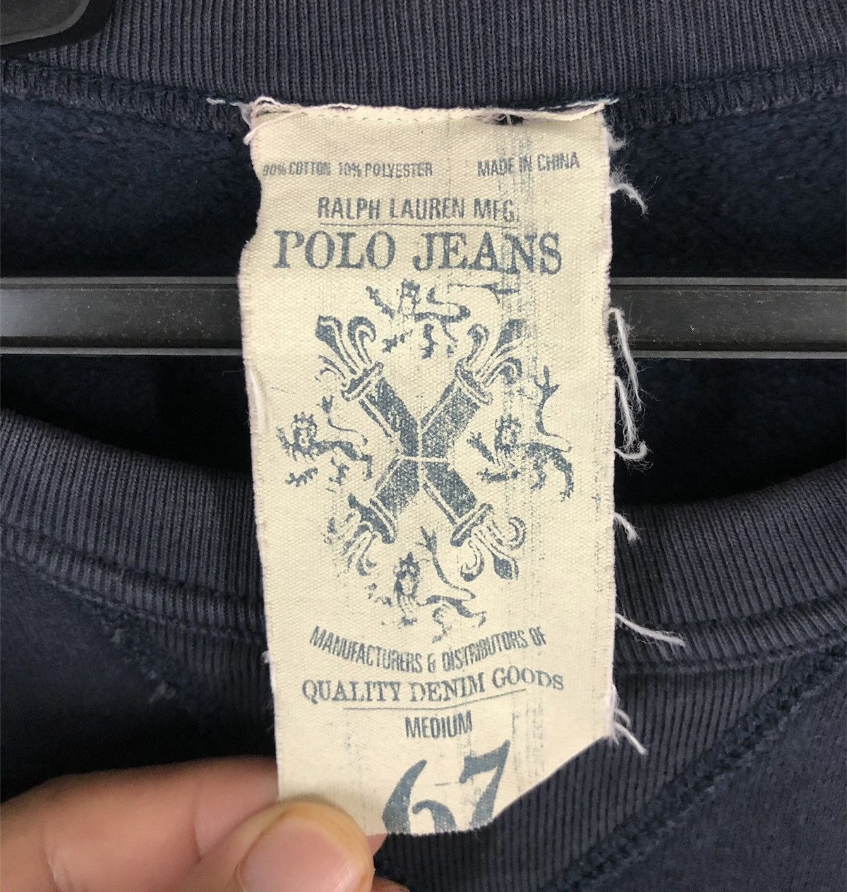 Polo Ralph Lauren × Vintage Vintage 90's Polo Jeans Company Sweatshirt Size US M / EU 48-50 / 2 - 8 Thumbnail