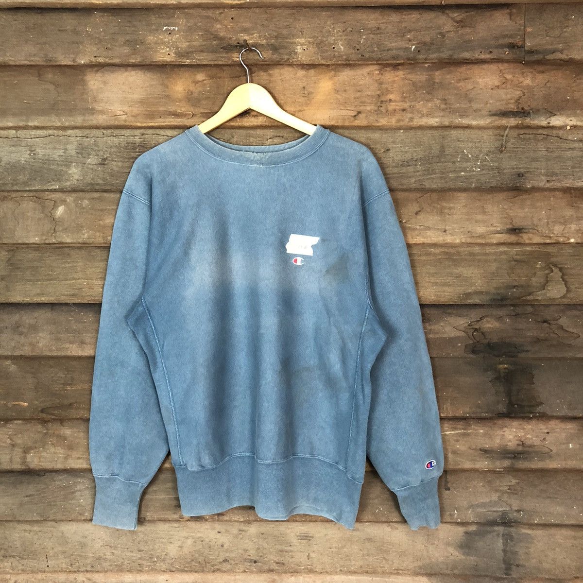 Champion Reverse Weave Ripped Champion Vintage Faded Sweatshirt #018B Size US L / EU 52-54 / 3 - 1 Thumbnail