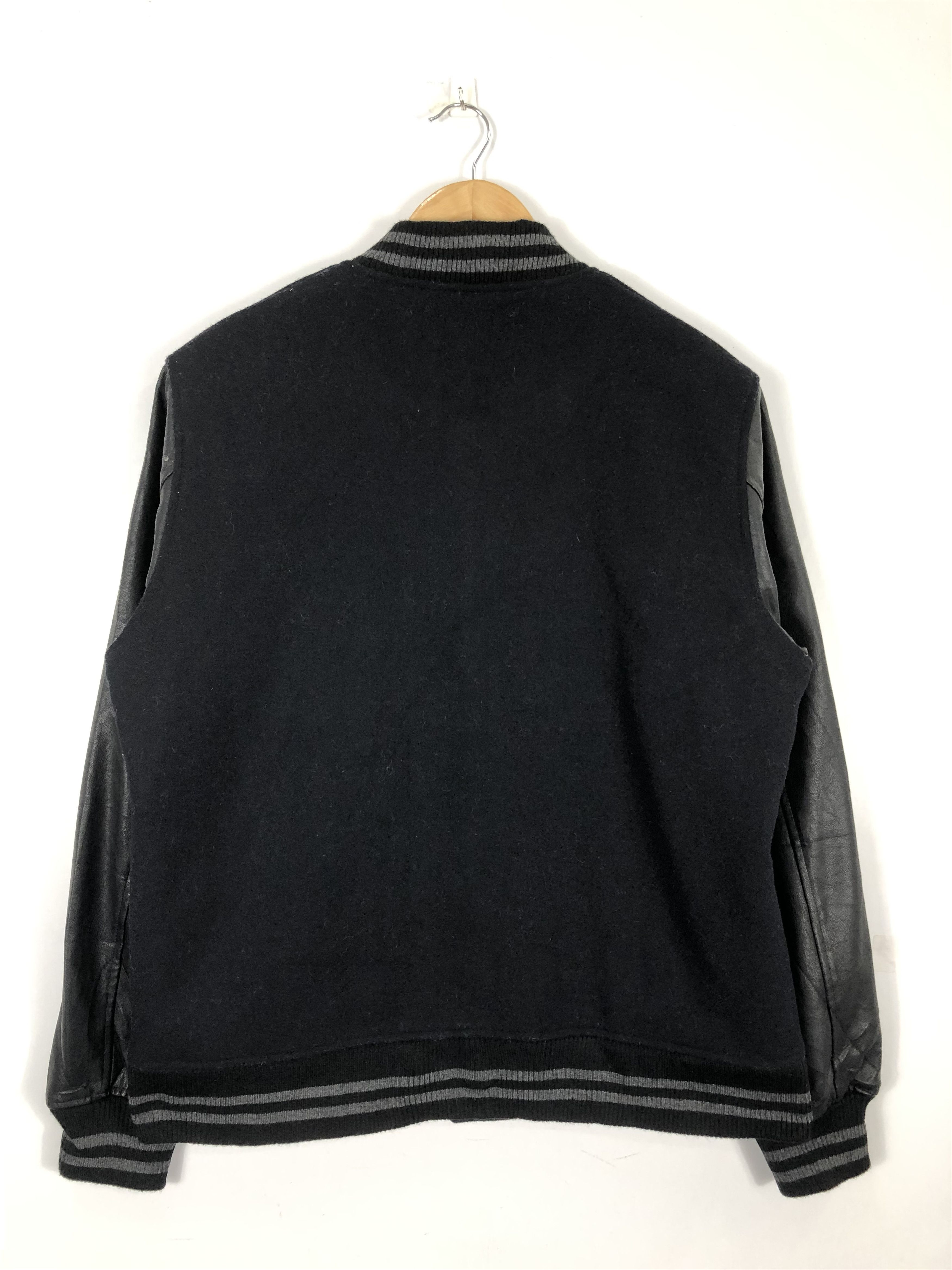 Japanese Brand Rageblue Japan Varsity Jacket Leather Sleeve V0169 Size US L / EU 52-54 / 3 - 3 Thumbnail