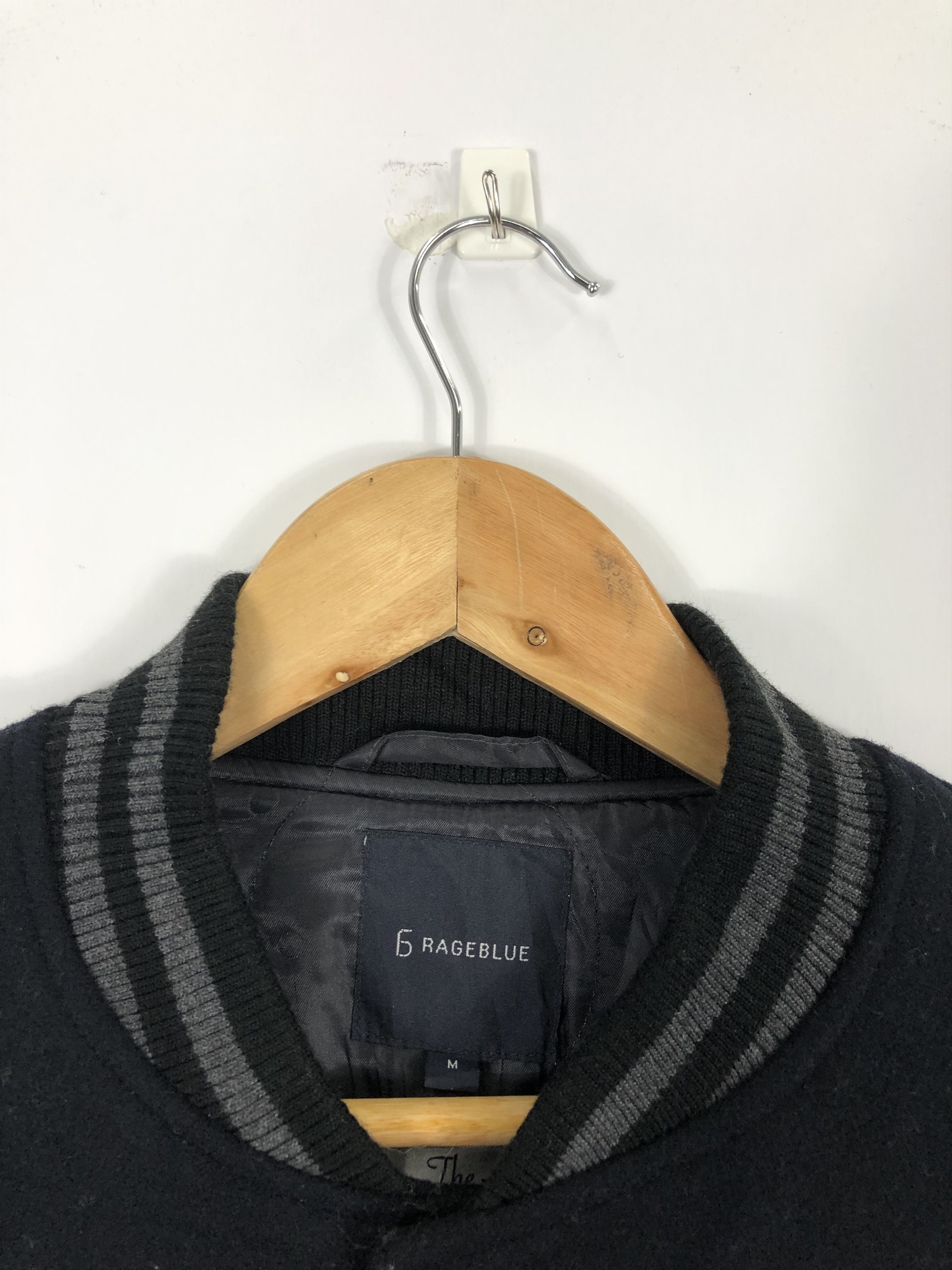 Japanese Brand Rageblue Japan Varsity Jacket Leather Sleeve V0169 Size US L / EU 52-54 / 3 - 10 Thumbnail