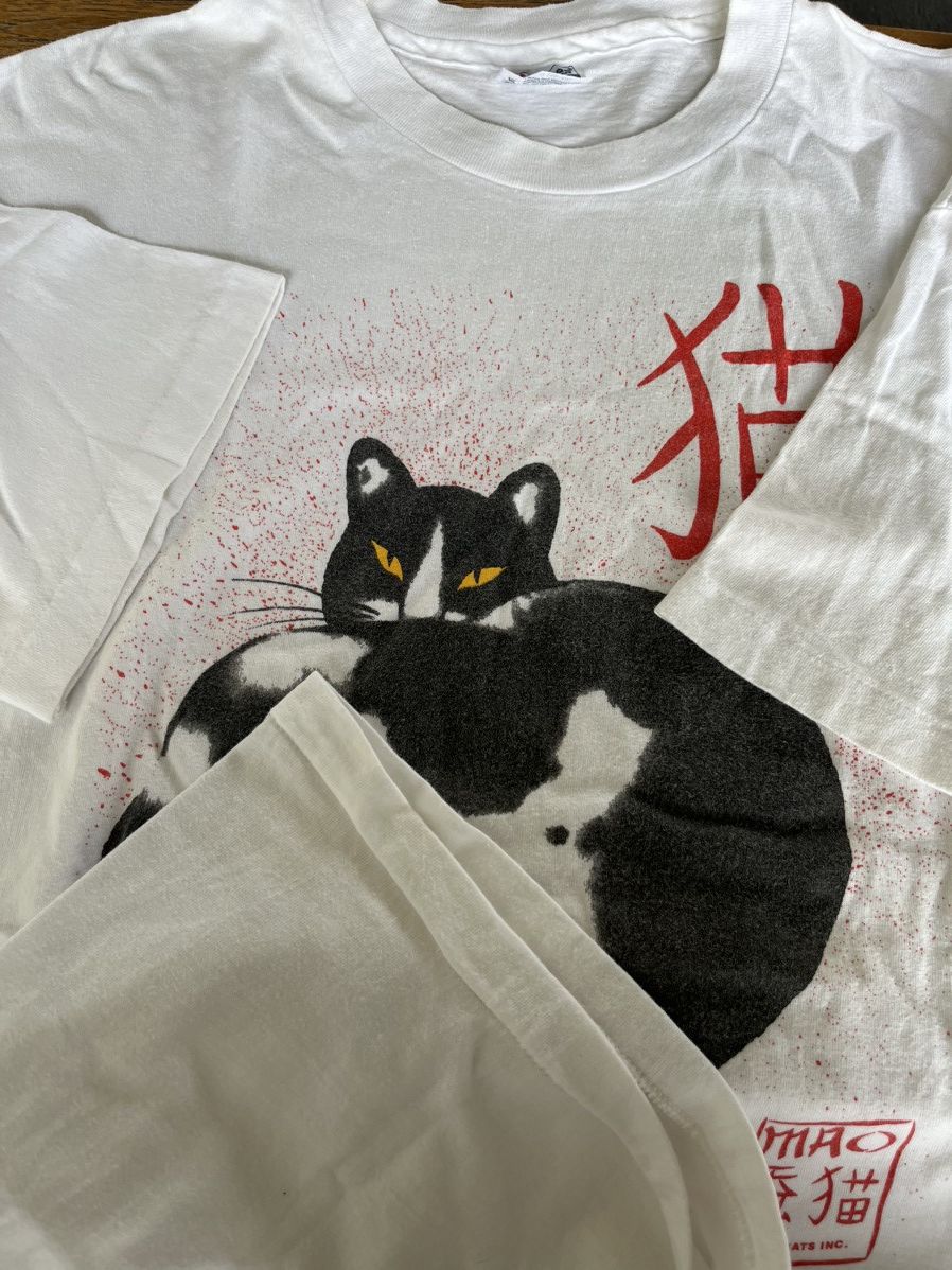Vintage Vintage Mao (CAT) Art Chinese design T-shirt Size US XL / EU 56 / 4 - 4 Thumbnail