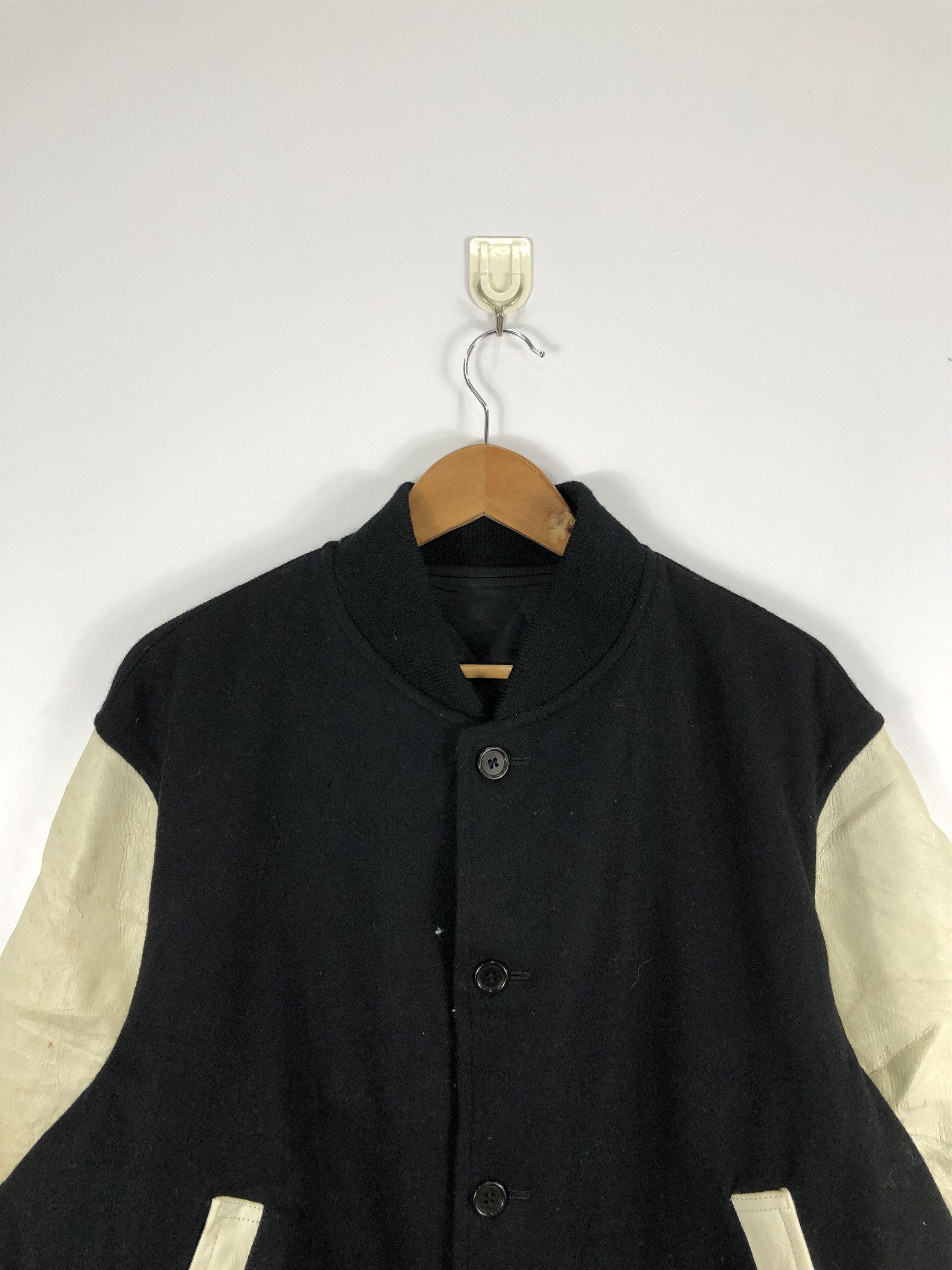 Japanese Brand Vintage 90s Japanese Brand Varsity Leather Sleeve V0245 Size US M / EU 48-50 / 2 - 2 Thumbnail