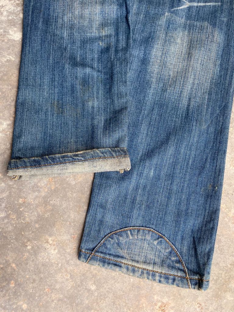 Japanese Brand RARE🔥Japanese Distress Patchwork Jeans Life On Mars Size US 30 / EU 46 - 16 Thumbnail