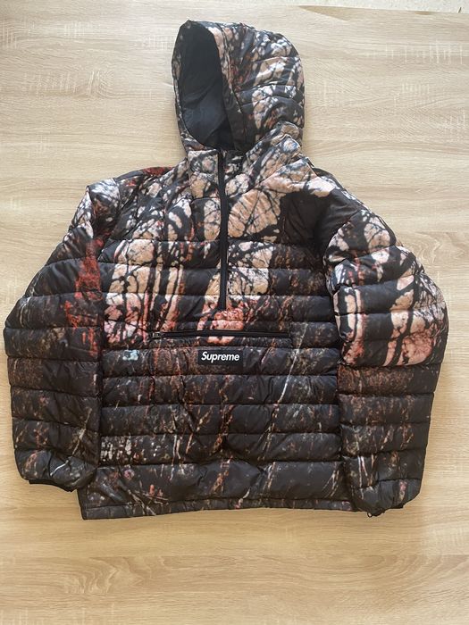 Supreme Half zip puffer tree Camo M | Grailed