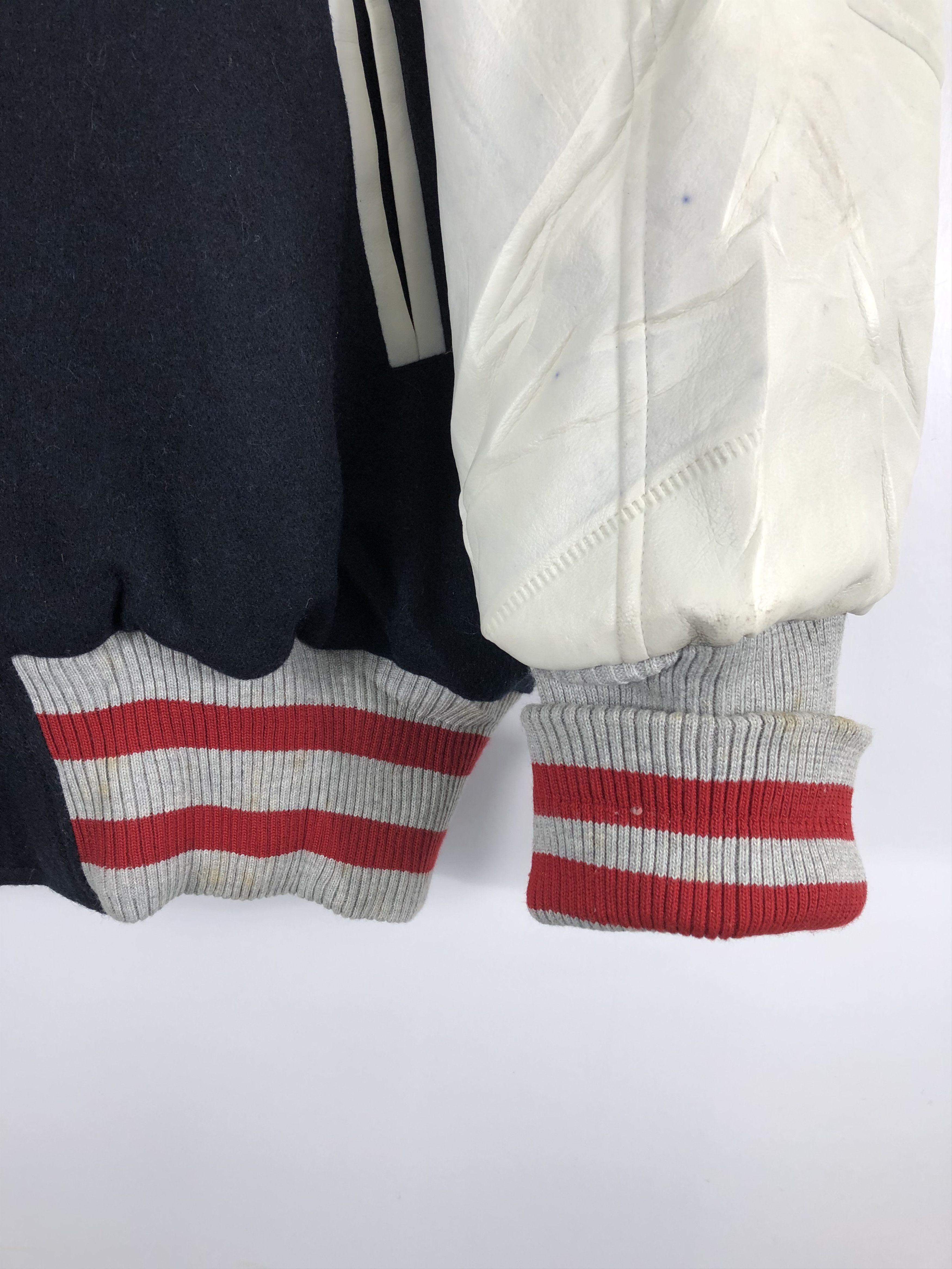 Japanese Brand × Vintage Vintage 90s Vansport Varsity Jacket Patches Leather V0246 Size US M / EU 48-50 / 2 - 6 Thumbnail