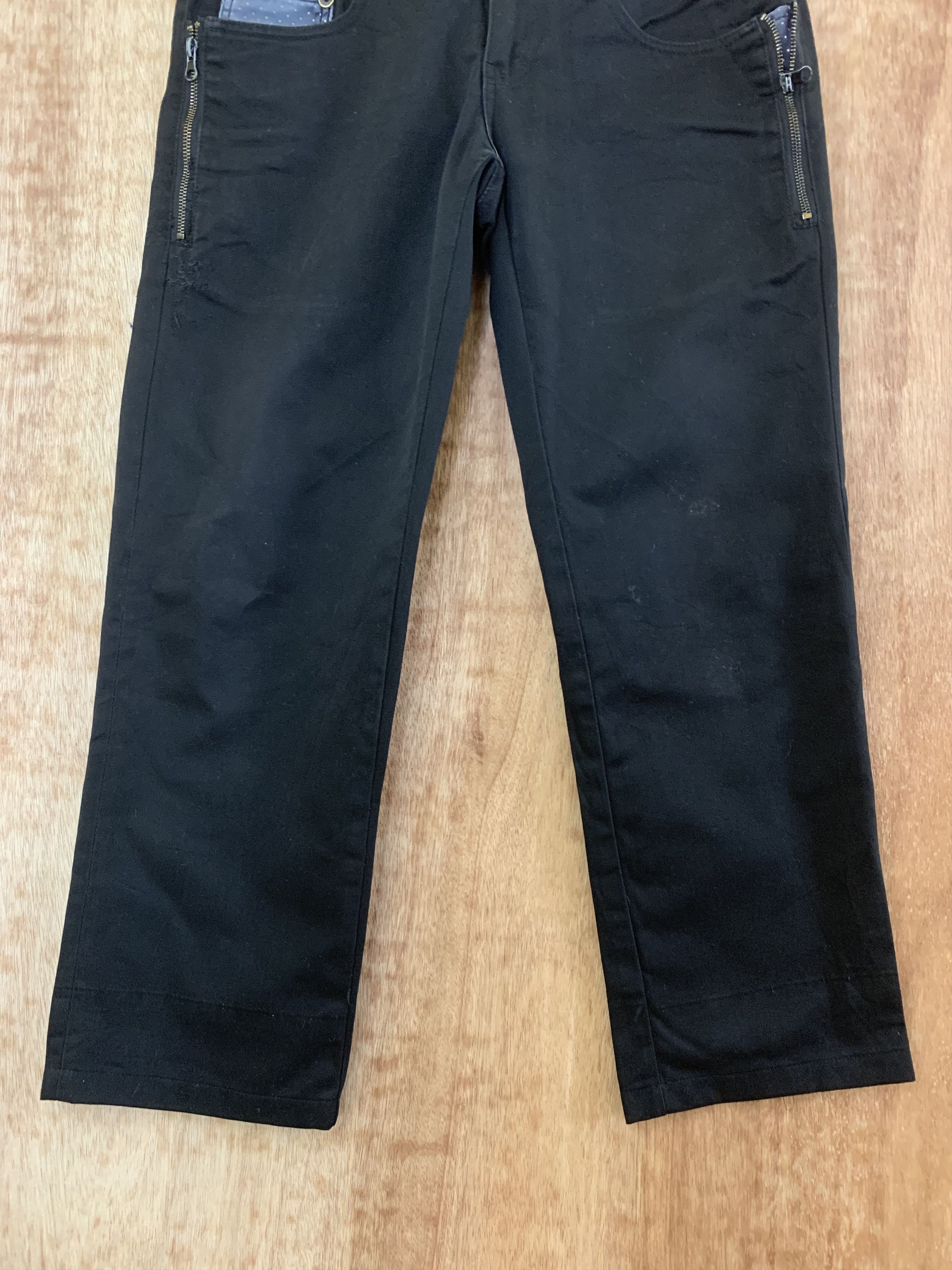 Japanese Brand Double Waist Pants Black Nylaus Jeans Vintage Streetwear Size US 30 / EU 46 - 4 Thumbnail