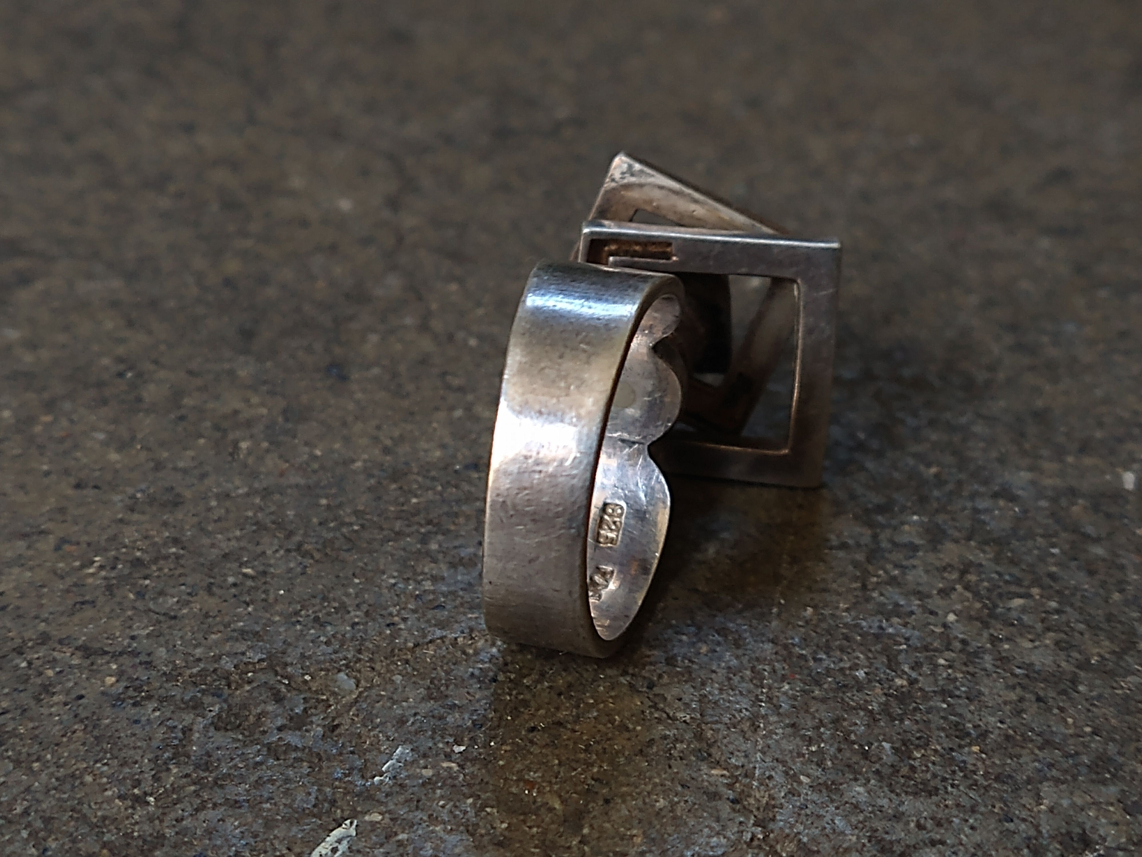 Other Vintage Sterling Silver Ring Avant Garde Size 7 Modern Size ONE SIZE - 10 Thumbnail