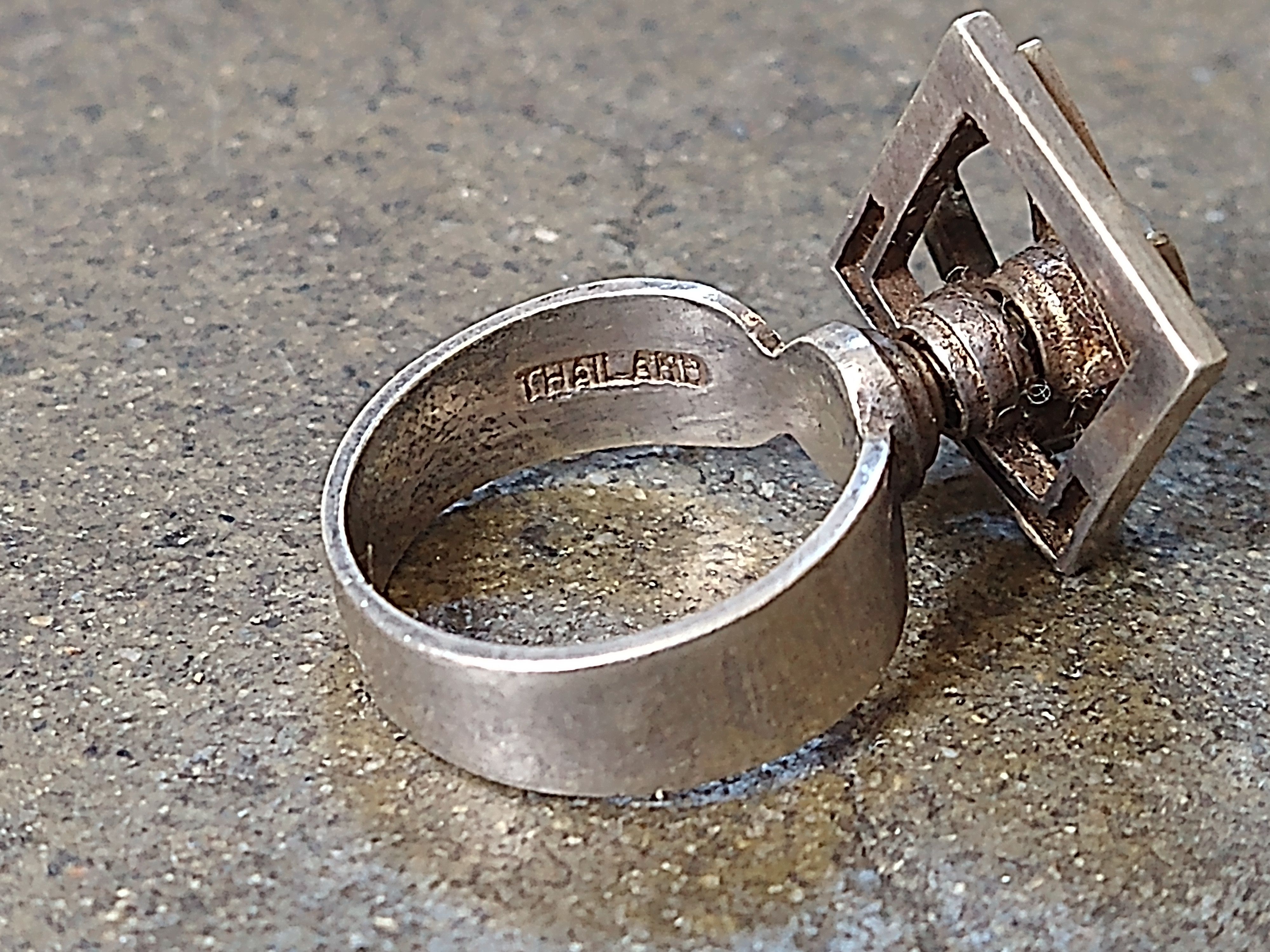 Other Vintage Sterling Silver Ring Avant Garde Size 7 Modern Size ONE SIZE - 9 Thumbnail