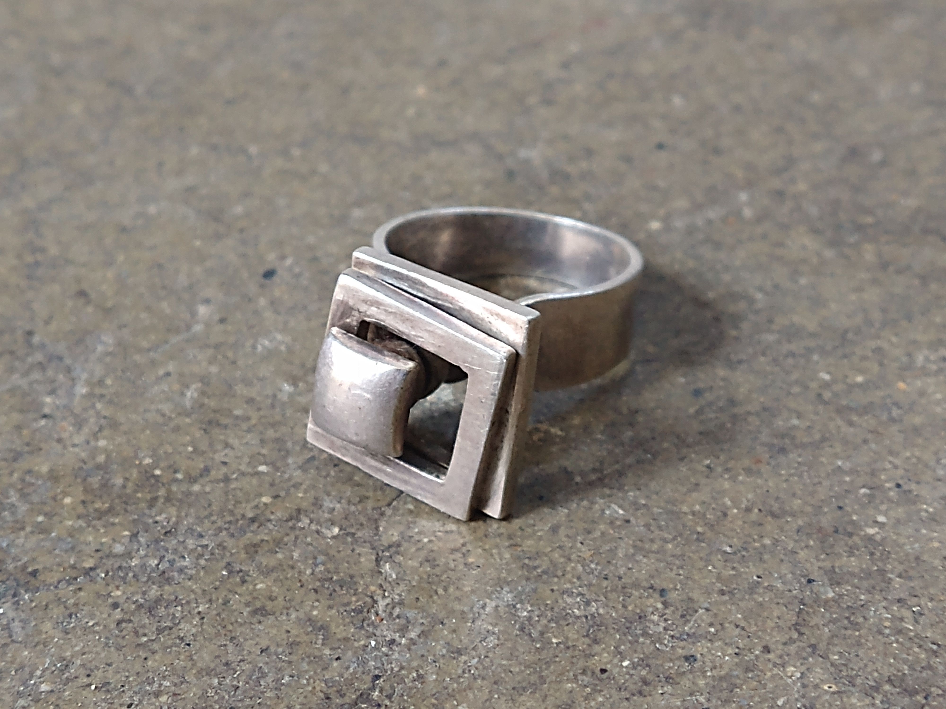 Other Vintage Sterling Silver Ring Avant Garde Size 7 Modern Size ONE SIZE - 3 Thumbnail