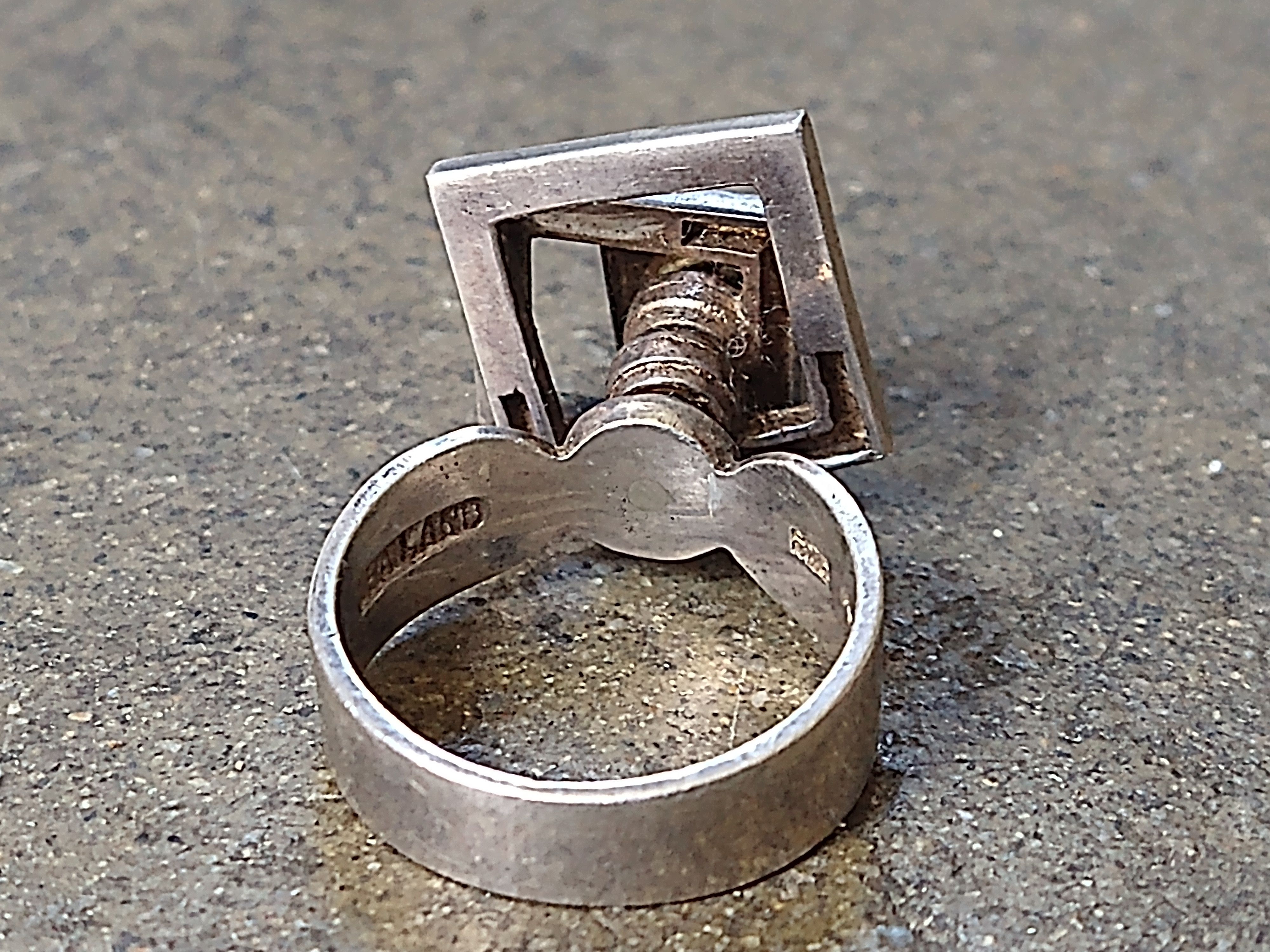 Other Vintage Sterling Silver Ring Avant Garde Size 7 Modern Size ONE SIZE - 8 Thumbnail