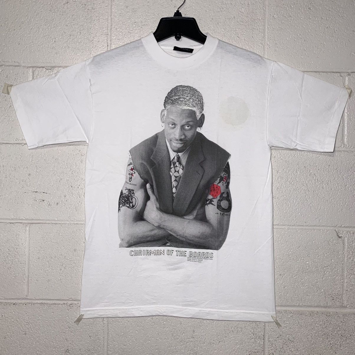 NBA × Vintage Vintage Dennis Rodman Chairman of the Board Tshirt Size US M / EU 48-50 / 2 - 1 Thumbnail