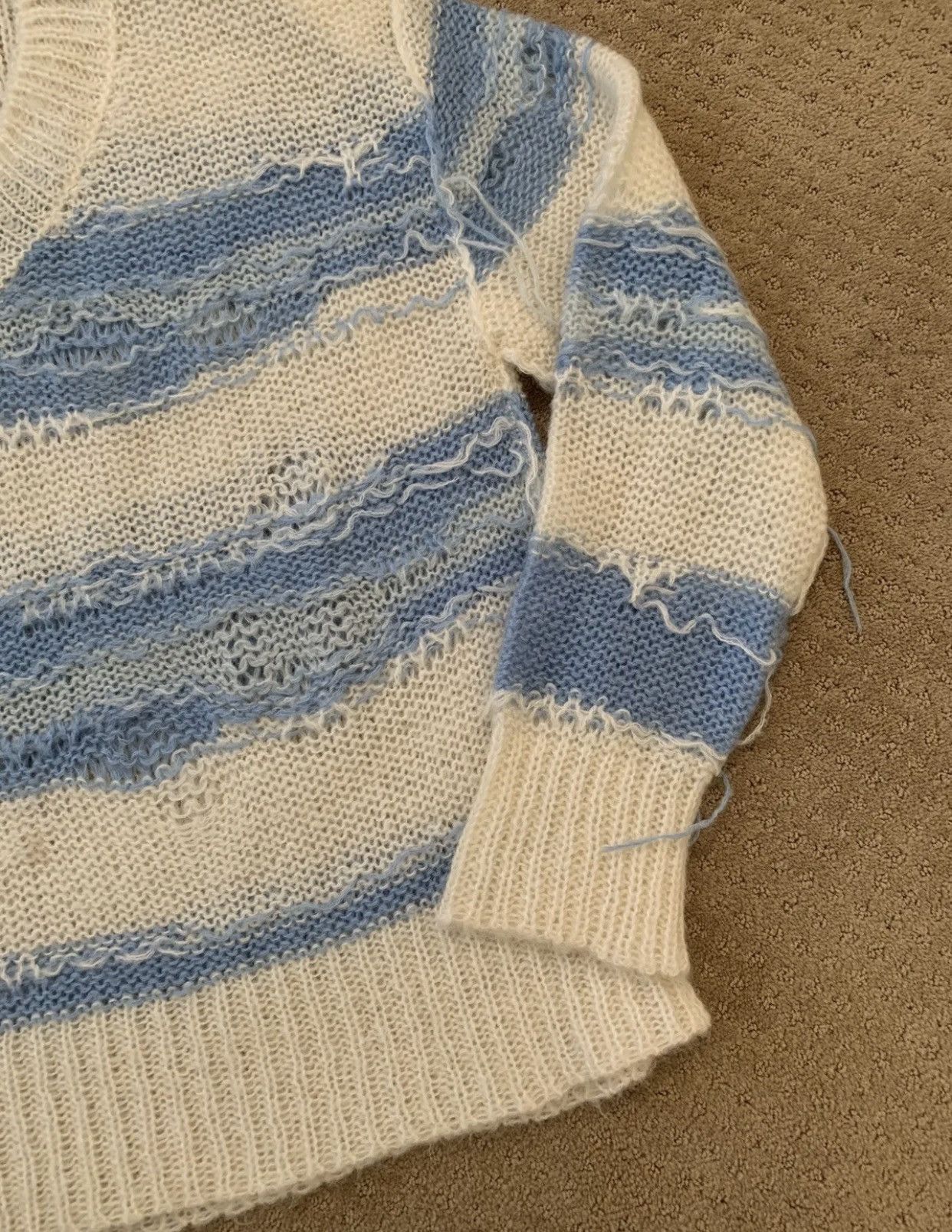 Acne Studios RARE GRAIL acne studios mohair distressed fringe knit Size US M / EU 48-50 / 2 - 9 Thumbnail