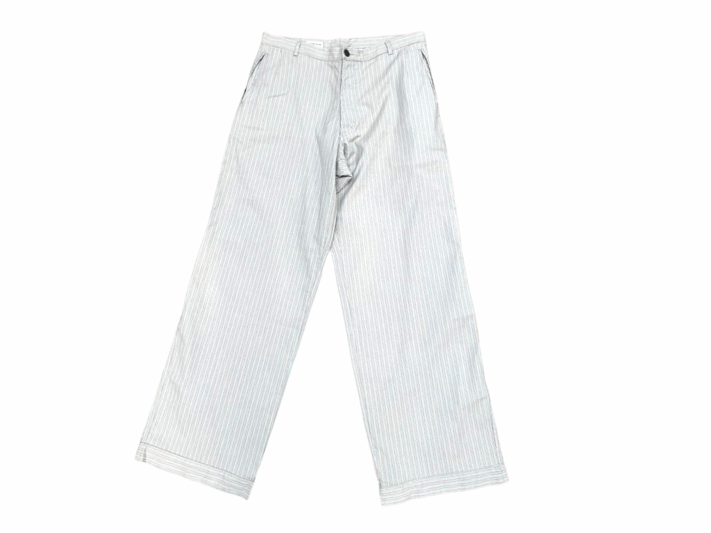 image of Dries Van Noten Striped Wide Pants in Blue, Men's (Size 34)