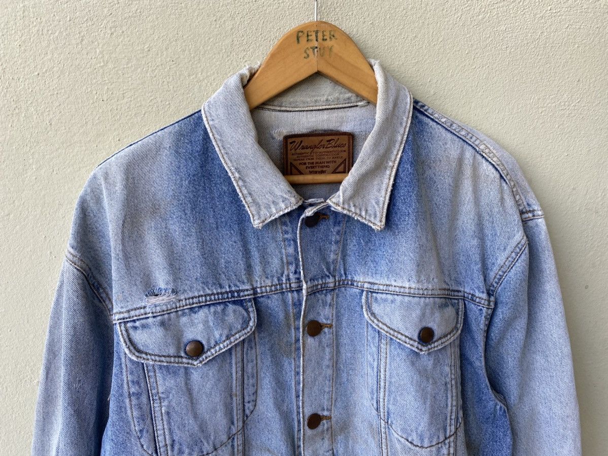 Vintage × Wrangler VINTAGE WRANGLER DENIME JACKET DISTRESS STYLE Size US M / EU 48-50 / 2 - 2 Thumbnail