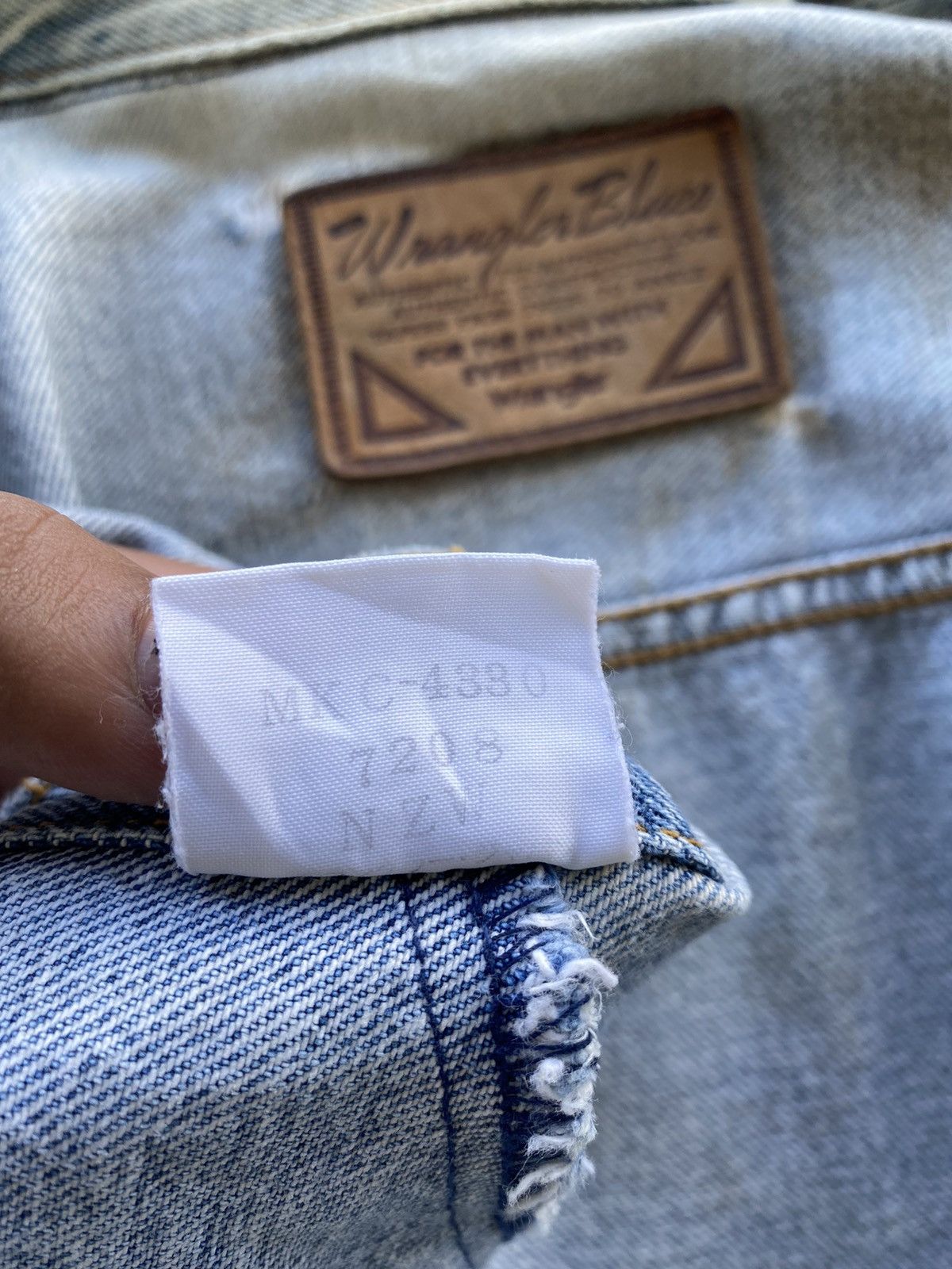 Vintage × Wrangler VINTAGE WRANGLER DENIME JACKET DISTRESS STYLE Size US M / EU 48-50 / 2 - 15 Thumbnail