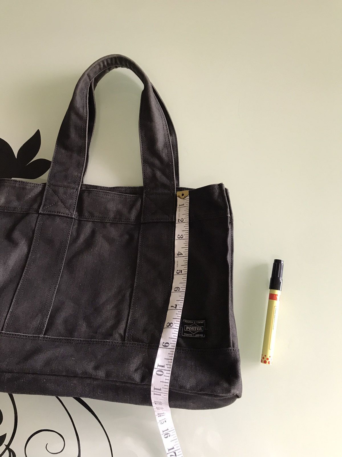 Porter ♠️Vintage Porter Denim Dark Grey Tote Bag Size ONE SIZE - 22 Thumbnail