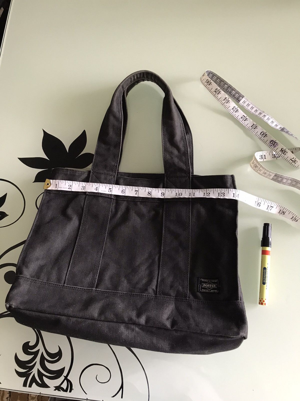 Porter ♠️Vintage Porter Denim Dark Grey Tote Bag Size ONE SIZE - 21 Thumbnail