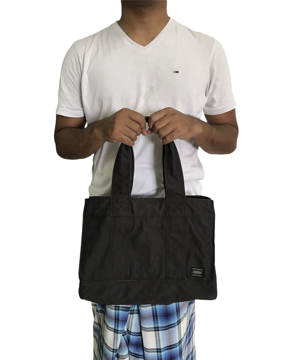 Porter ♠️Vintage Porter Denim Dark Grey Tote Bag Size ONE SIZE - 3 Thumbnail