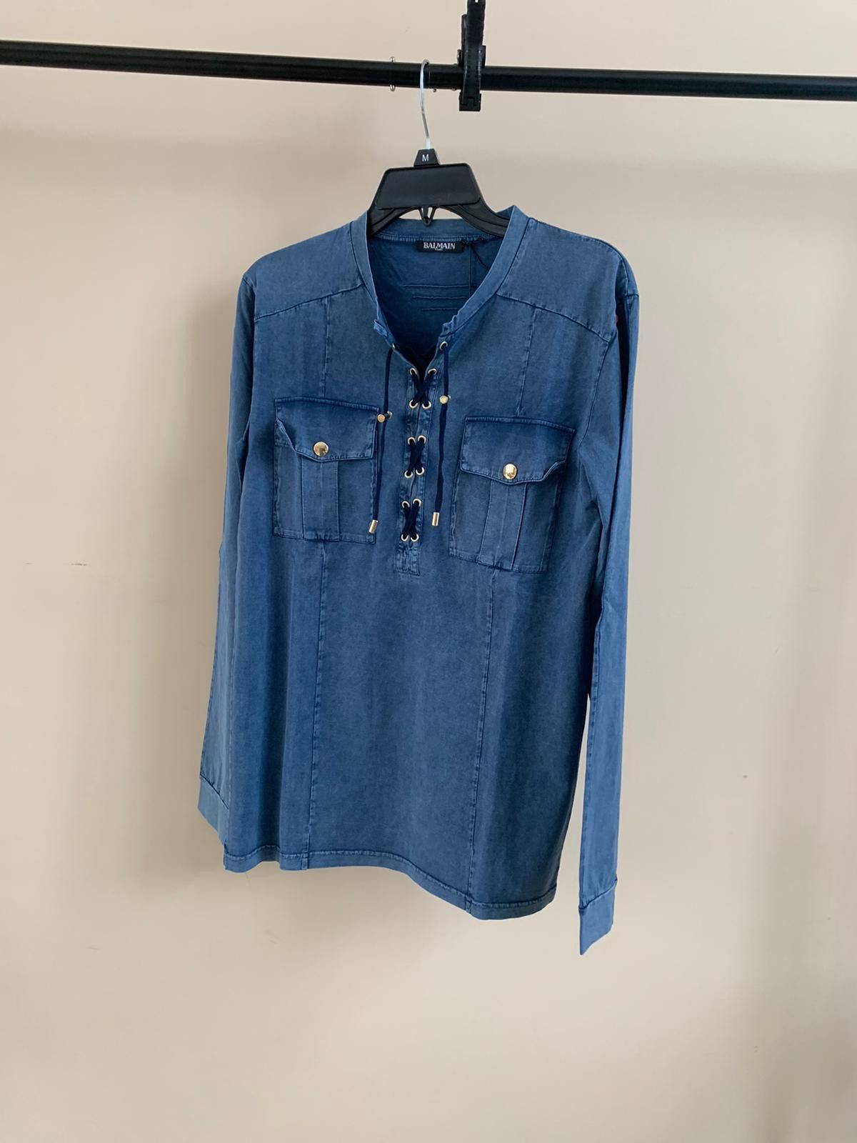Balmain Lace Pullover in Blue Size US S / EU 44-46 / 1 - 1 Thumbnail
