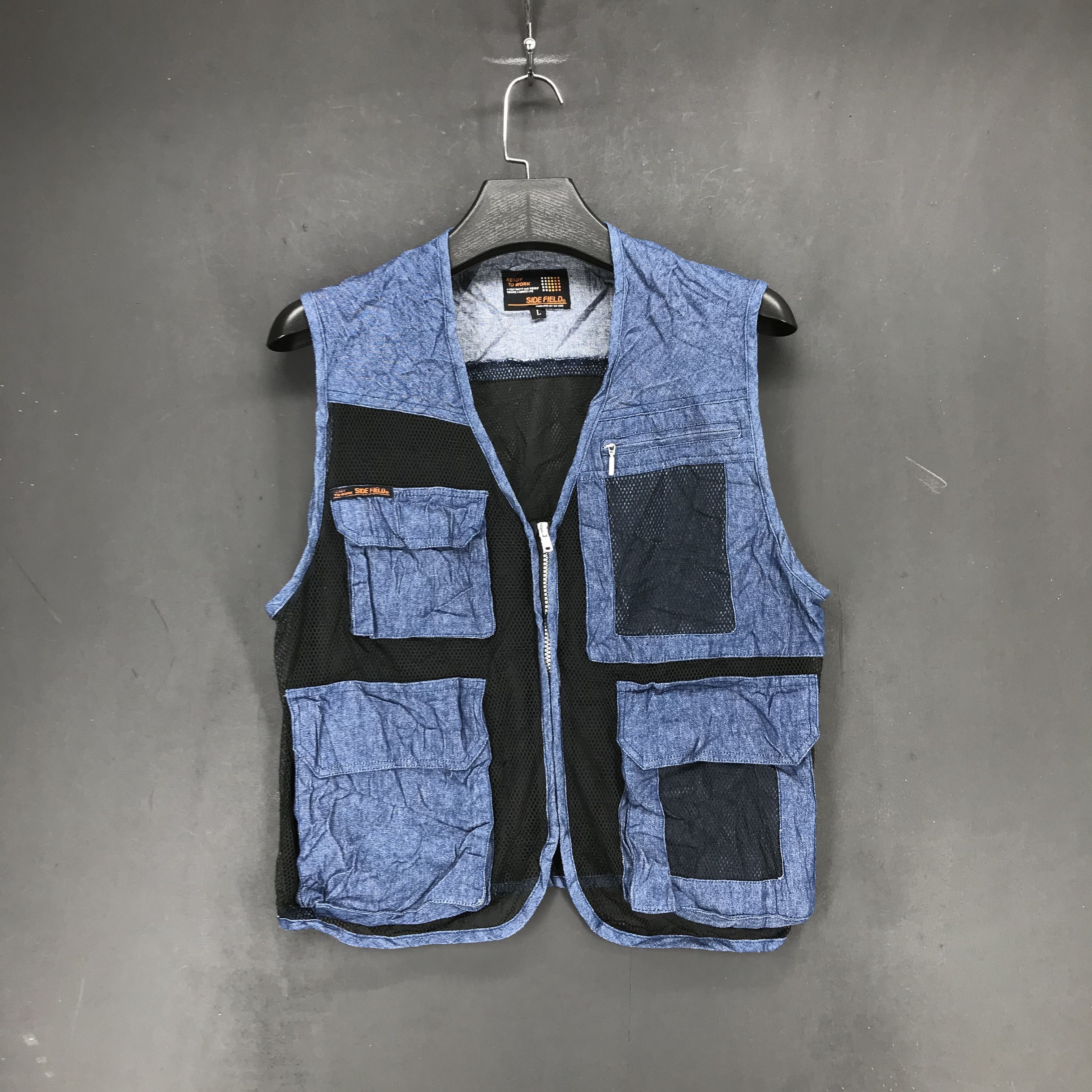 Japanese Brand Side Field Multipockets Vest #1755-70 Size US L / EU 52-54 / 3 - 1 Thumbnail