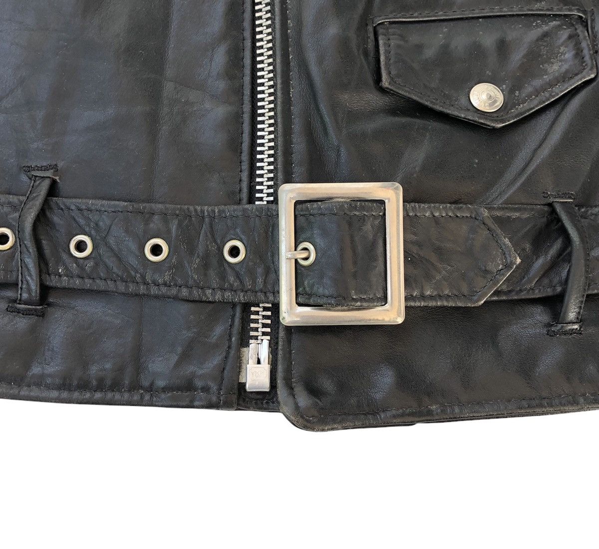 Schott Vtg Schott Perfecto Double Collar Motorcycle Leather Jacket Size US M / EU 48-50 / 2 - 9 Thumbnail