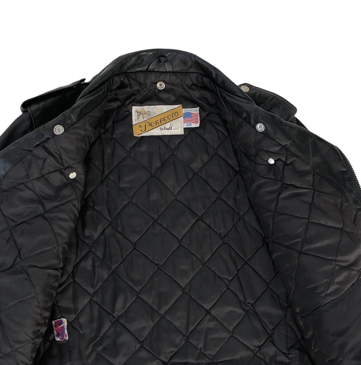 Schott Vtg Schott Perfecto Double Collar Motorcycle Leather Jacket Size US M / EU 48-50 / 2 - 4 Thumbnail