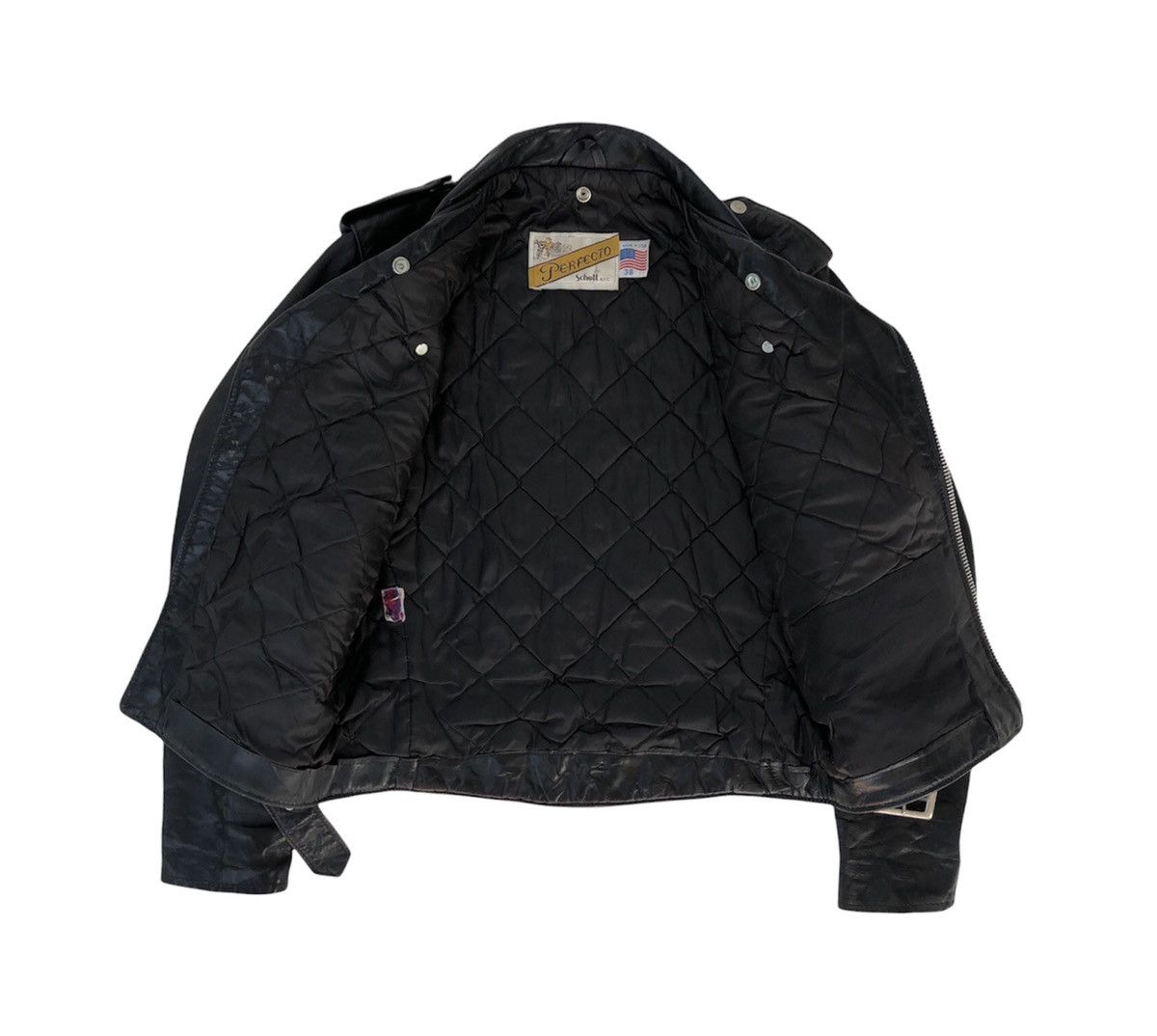 Schott Vtg Schott Perfecto Double Collar Motorcycle Leather Jacket Size US M / EU 48-50 / 2 - 3 Thumbnail