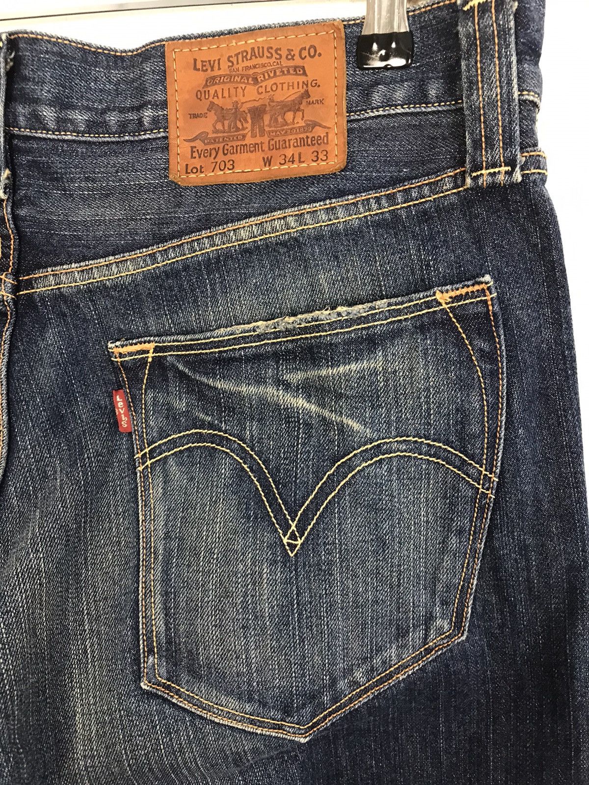 Levi's × Vintage Vintage Levi’s Strauss&Co Distressed Denim Design Size US 35 - 13 Thumbnail
