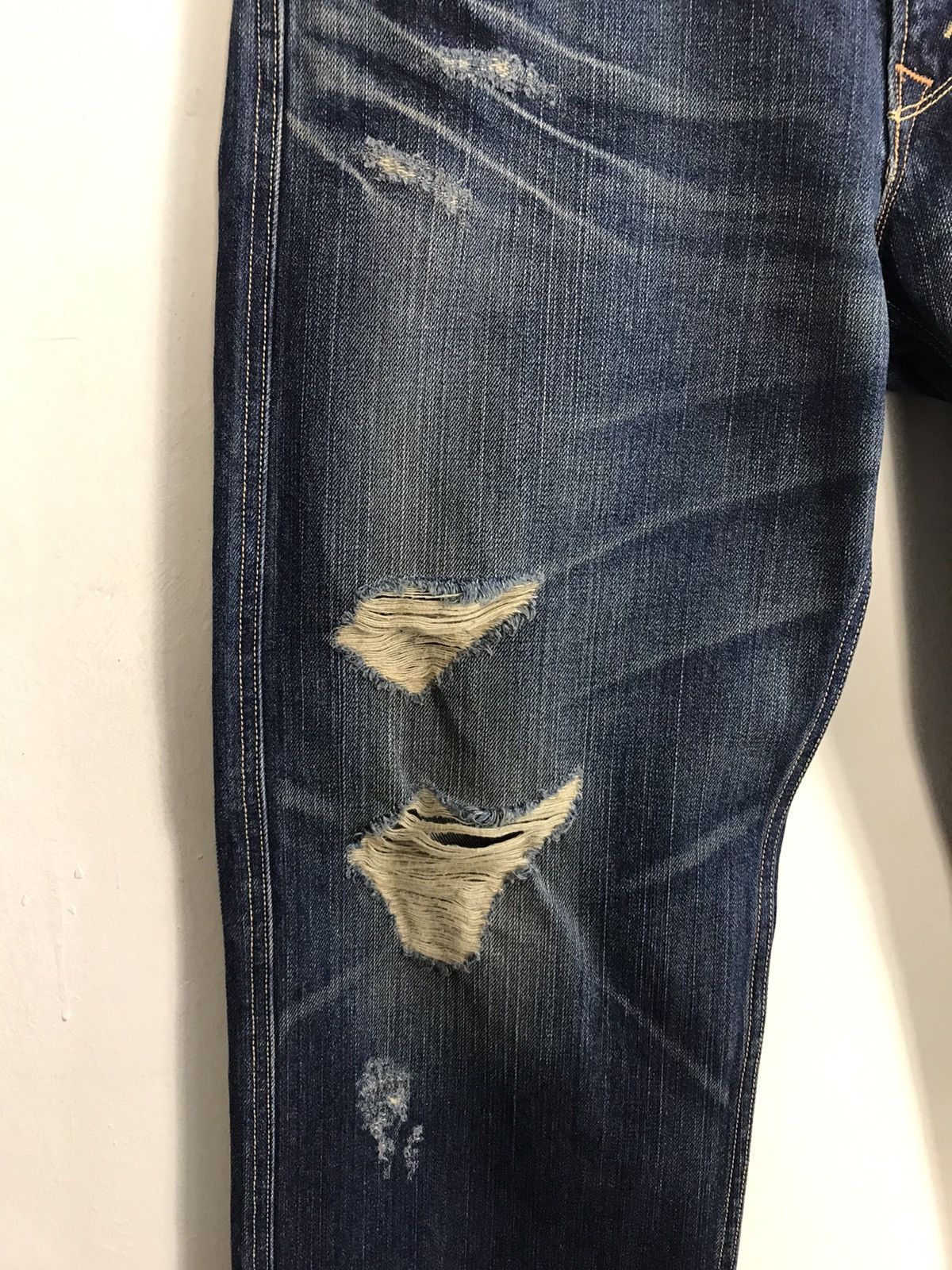 Levi's × Vintage Vintage Levi’s Strauss&Co Distressed Denim Design Size US 35 - 6 Thumbnail