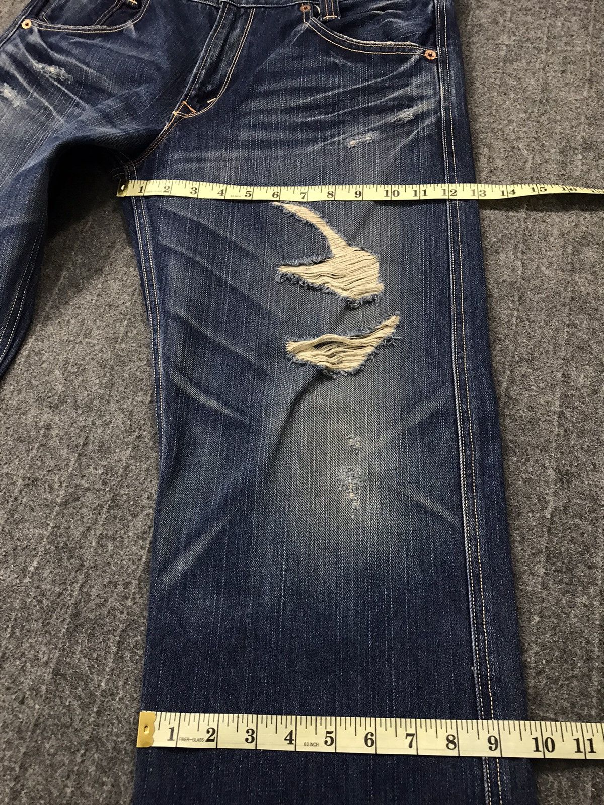 Levi's × Vintage Vintage Levi’s Strauss&Co Distressed Denim Design Size US 35 - 20 Thumbnail