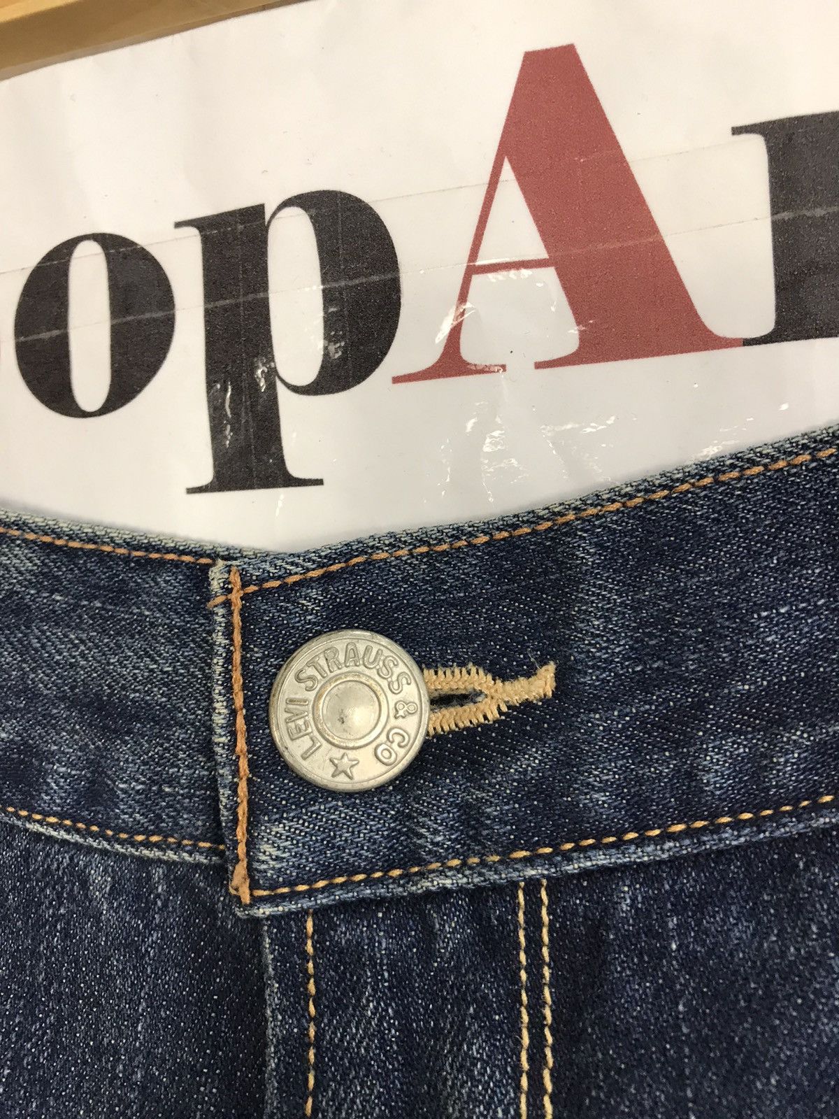 Levi's × Vintage Vintage Levi’s Strauss&Co Distressed Denim Design Size US 35 - 9 Thumbnail