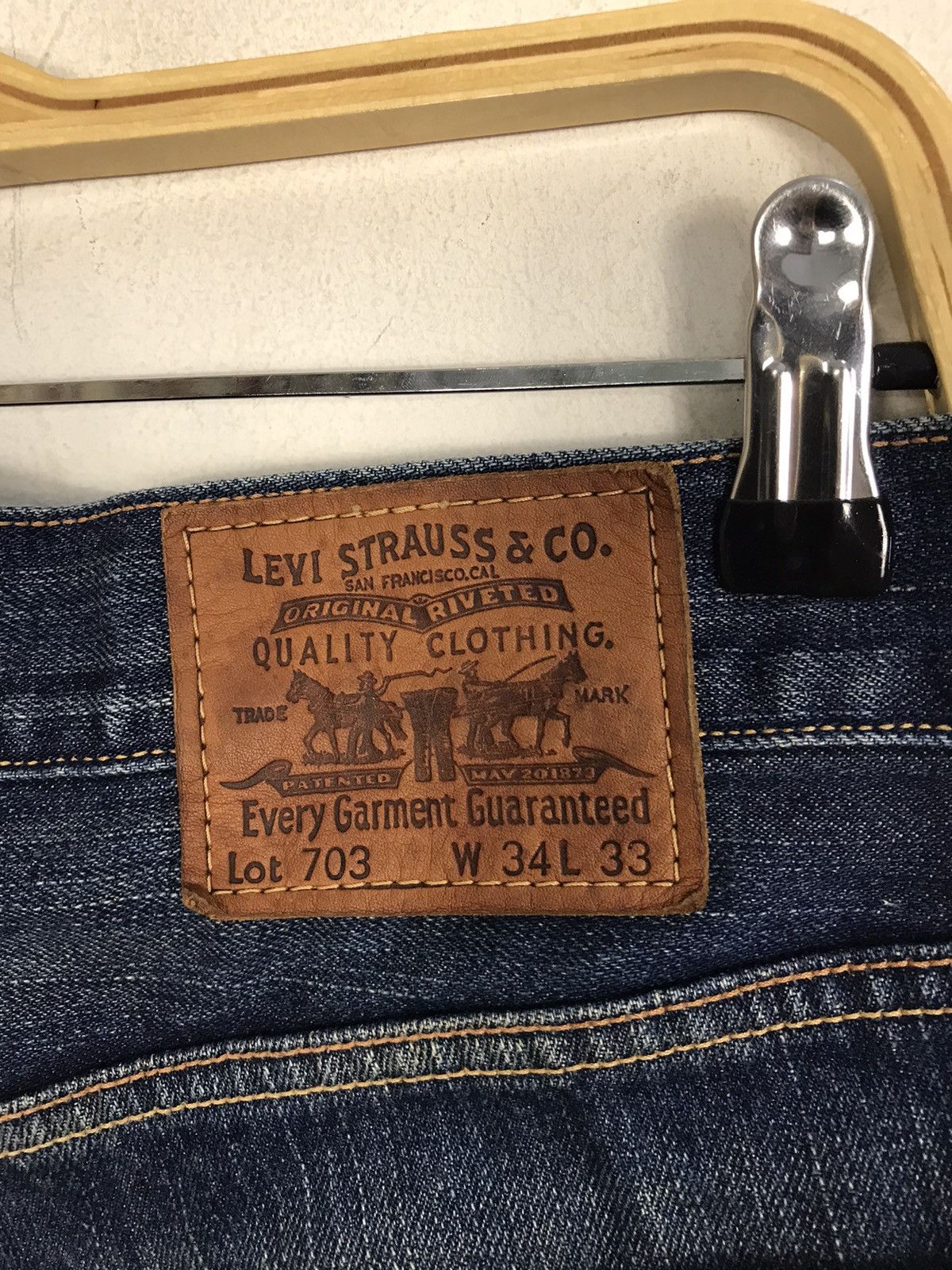 Levi's × Vintage Vintage Levi’s Strauss&Co Distressed Denim Design Size US 35 - 16 Thumbnail