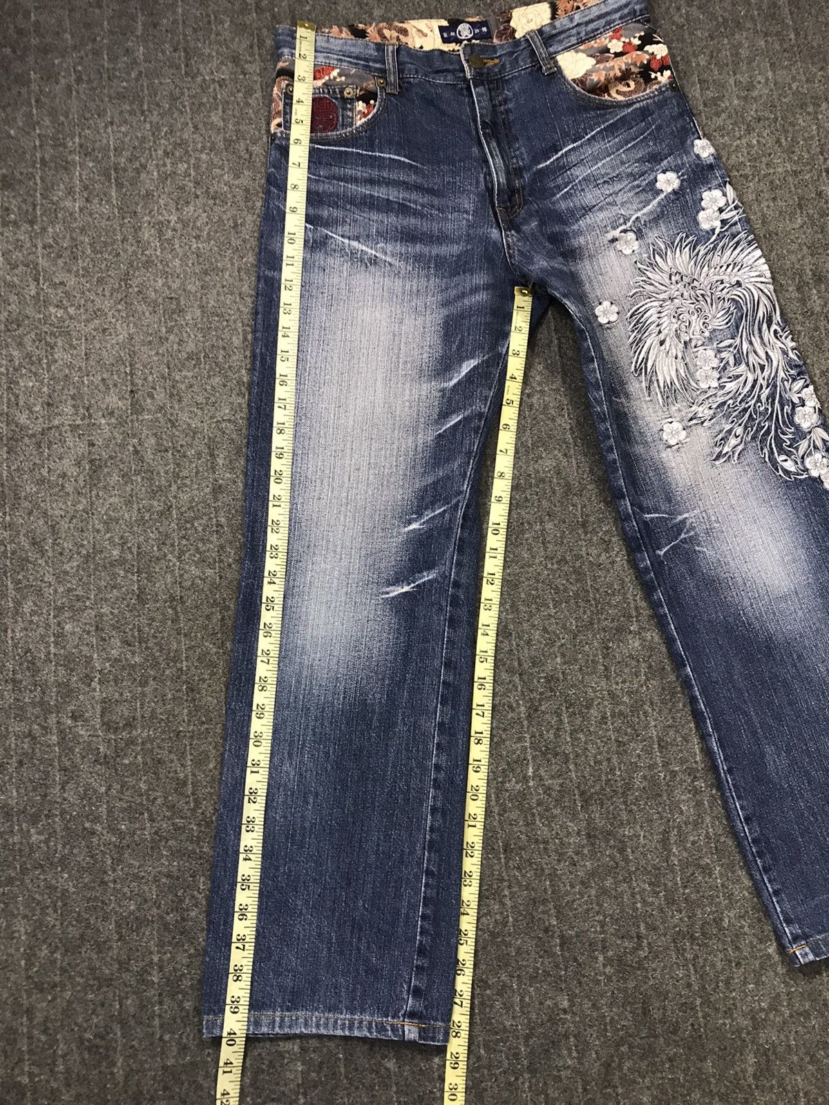 Japanese Brand Vintage Japanese Brand Embroidery Phoenix Design Size US 32 / EU 48 - 20 Thumbnail