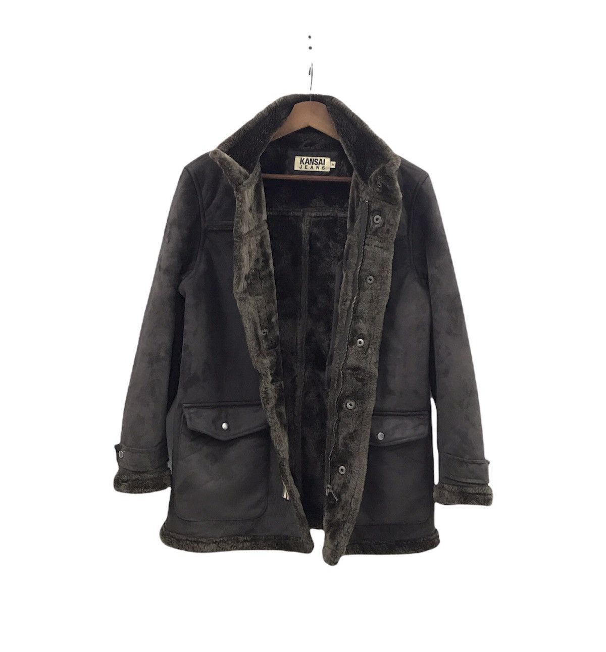 Kansai Yamamoto Vintage Kansai Yamamoto Suede Shearling Jacket Size US M / EU 48-50 / 2 - 1 Thumbnail