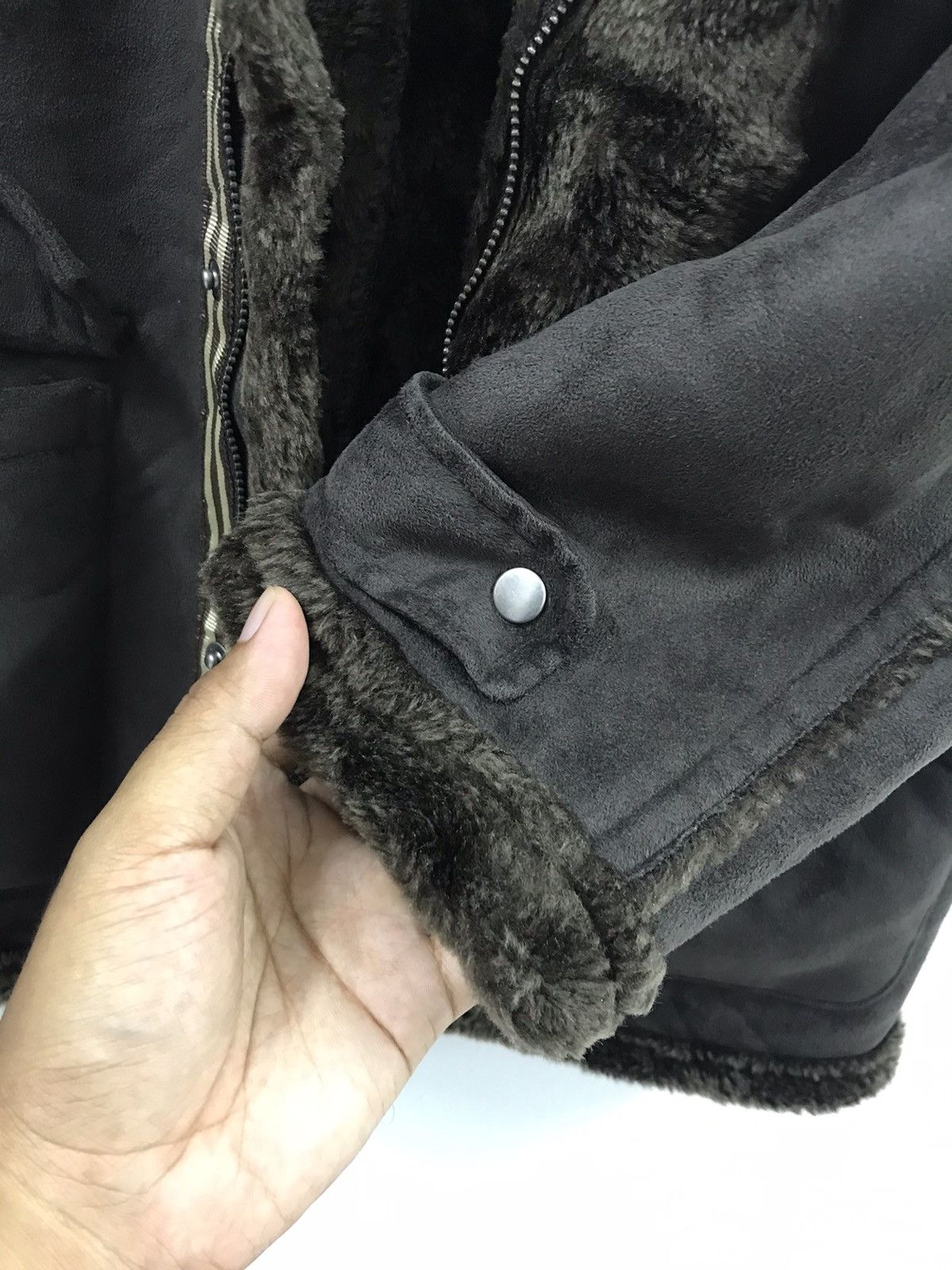 Kansai Yamamoto Vintage Kansai Yamamoto Suede Shearling Jacket Size US M / EU 48-50 / 2 - 9 Thumbnail