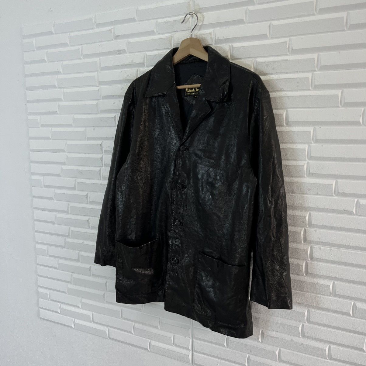 Japanese Brand VINTAGE WINDARMOR SOFT LEATHER JACKET PARACHUTE BIKER DESIGN Size US M / EU 48-50 / 2 - 2 Thumbnail