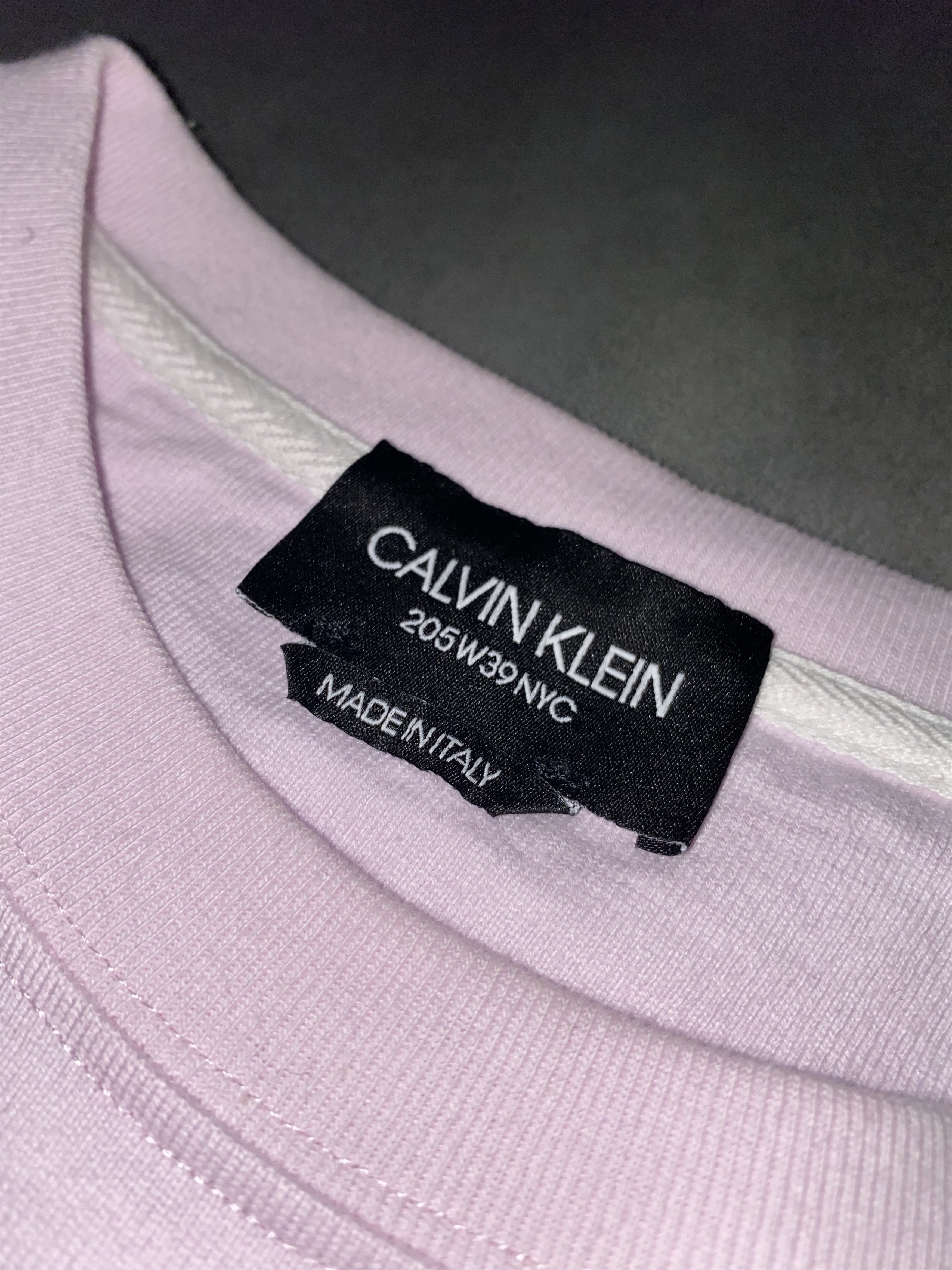Andy Warhol × Calvin Klein 205W39NYC × Raf Simons Calvin Klein 205W39NYC Statement Logo Baby Pink Crewneck Size US L / EU 52-54 / 3 - 12 Thumbnail