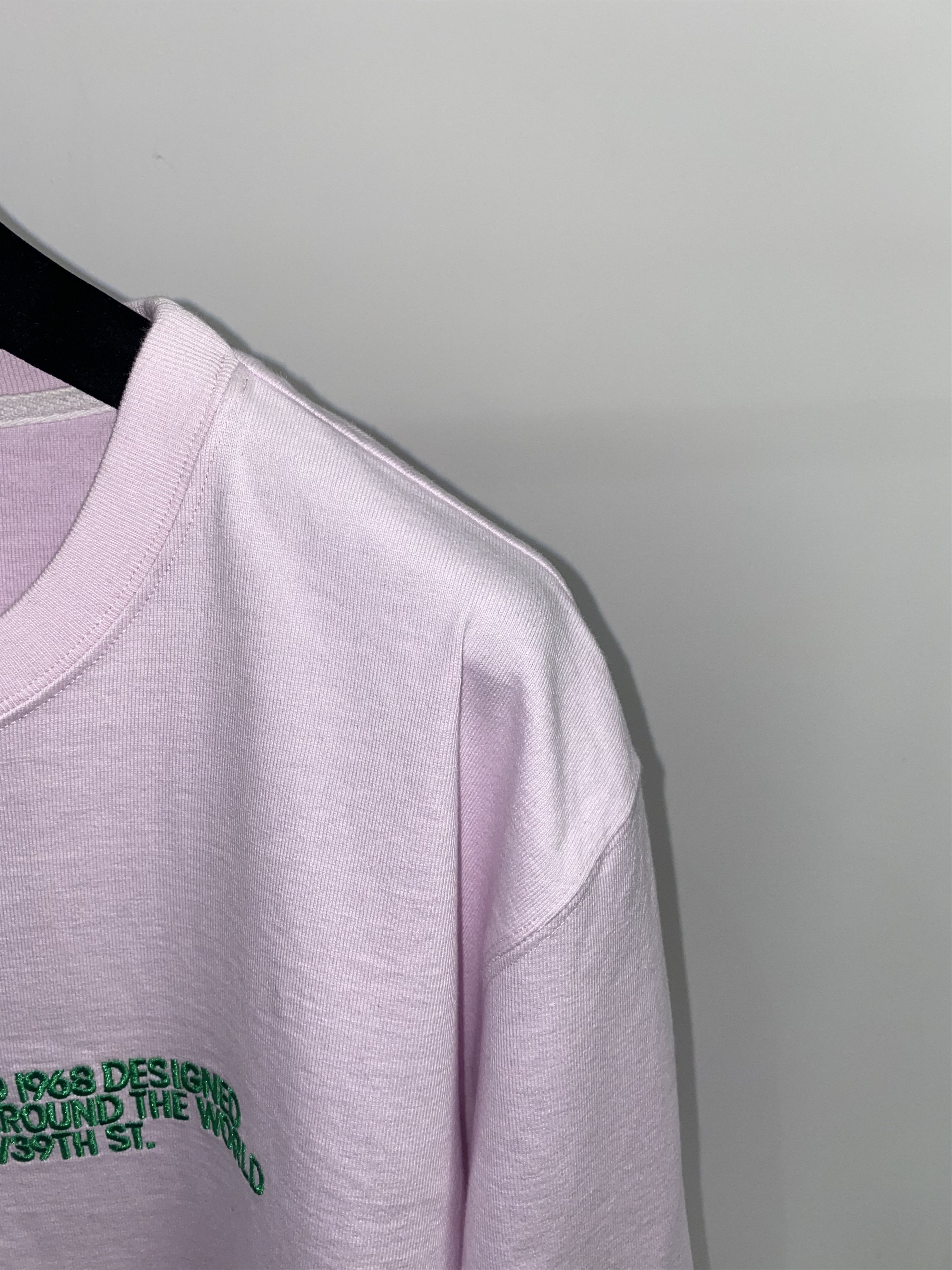 Andy Warhol × Calvin Klein 205W39NYC × Raf Simons Calvin Klein 205W39NYC Statement Logo Baby Pink Crewneck Size US L / EU 52-54 / 3 - 4 Thumbnail
